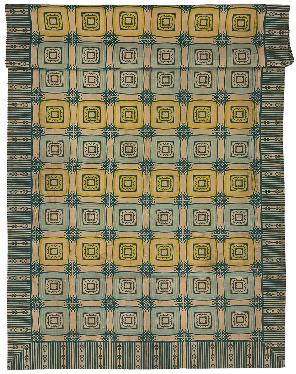 2017.0019.121.311.002 Textile, printed, Window hanging, detail