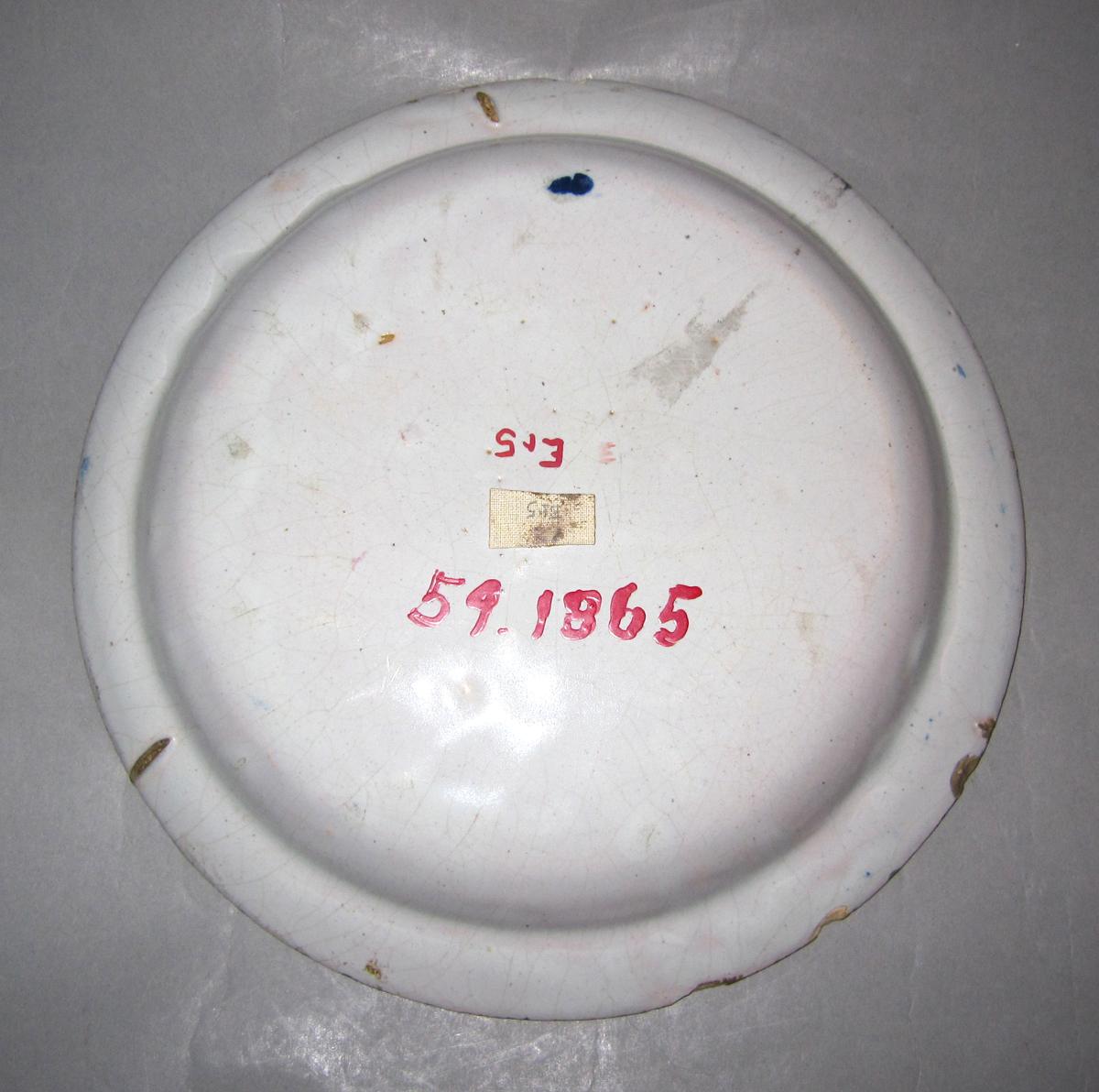 1959.1865 Delft plate underside