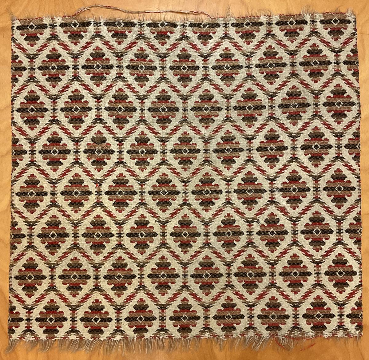 2017.0043.015 Rug fragment, Reg Image, overall