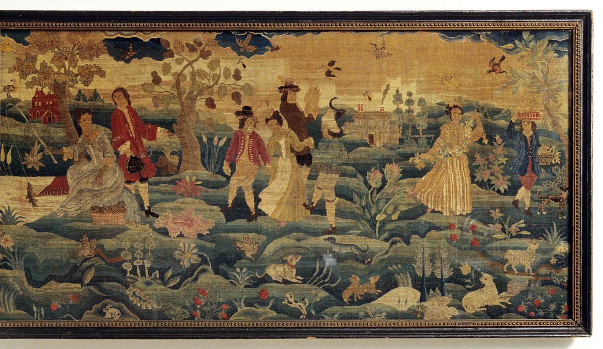 1959.1873 A,B Needlework Picture and Frame