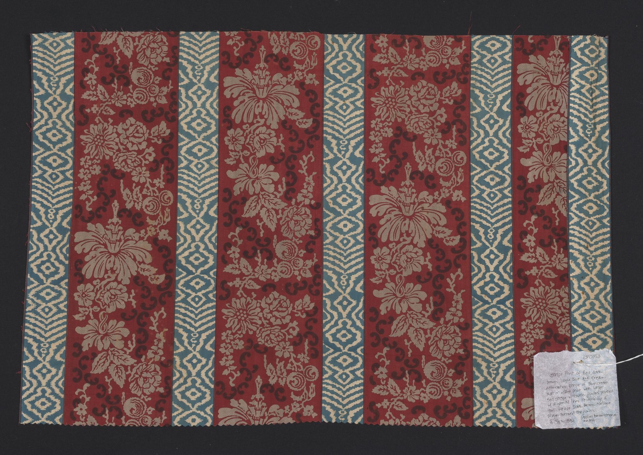 2018.0010.012 Textile fragment, printed, view 1