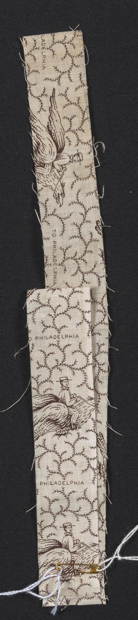 2018.0010.021 A, B Textile fragment, printed, view 1