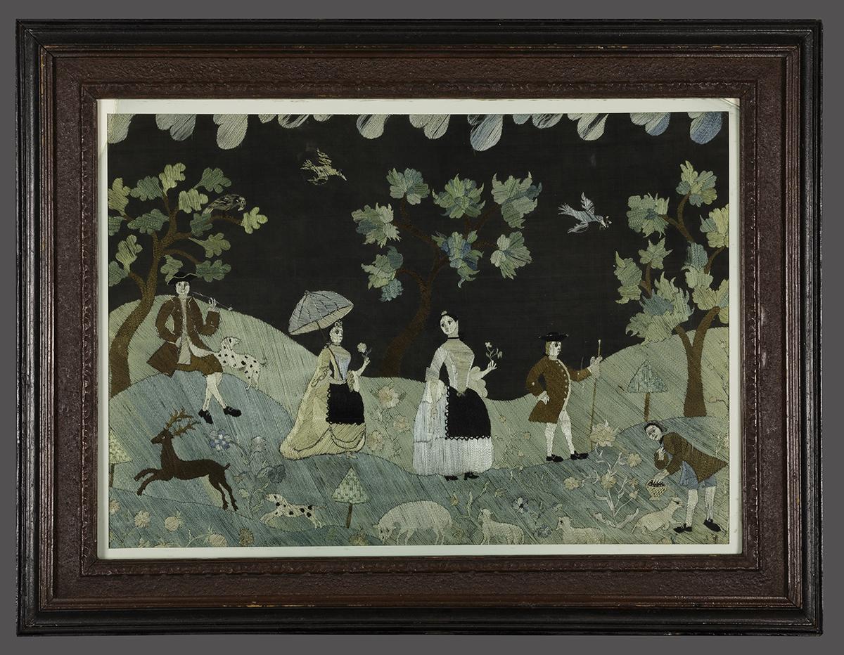 1959.1883 Needlework Picture and 1965.2865 Frame