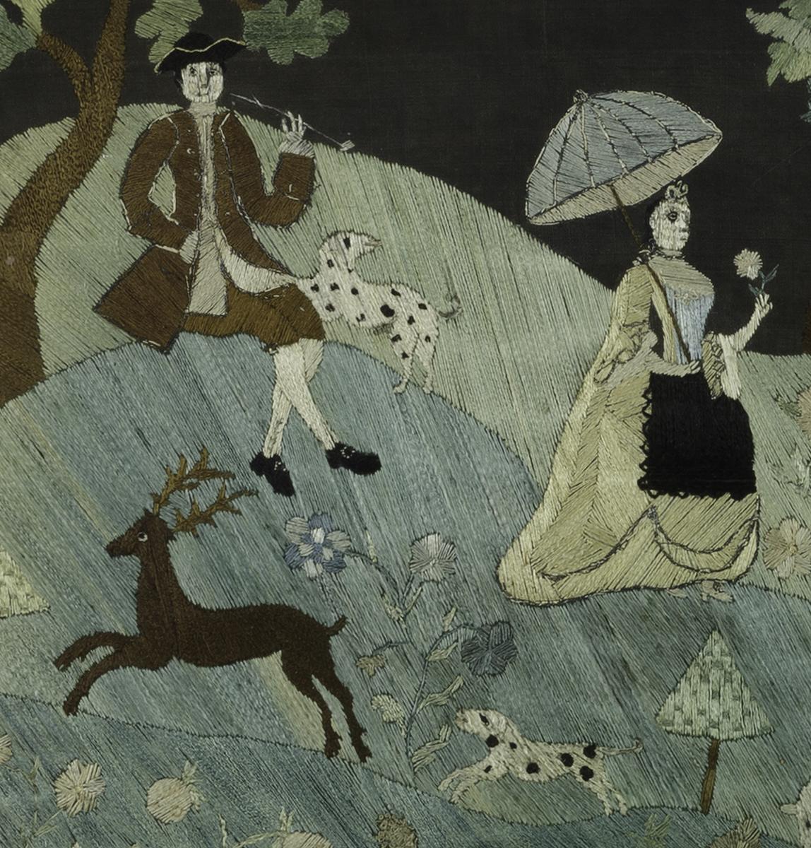 1959.1883 Needlework Picture, Detail