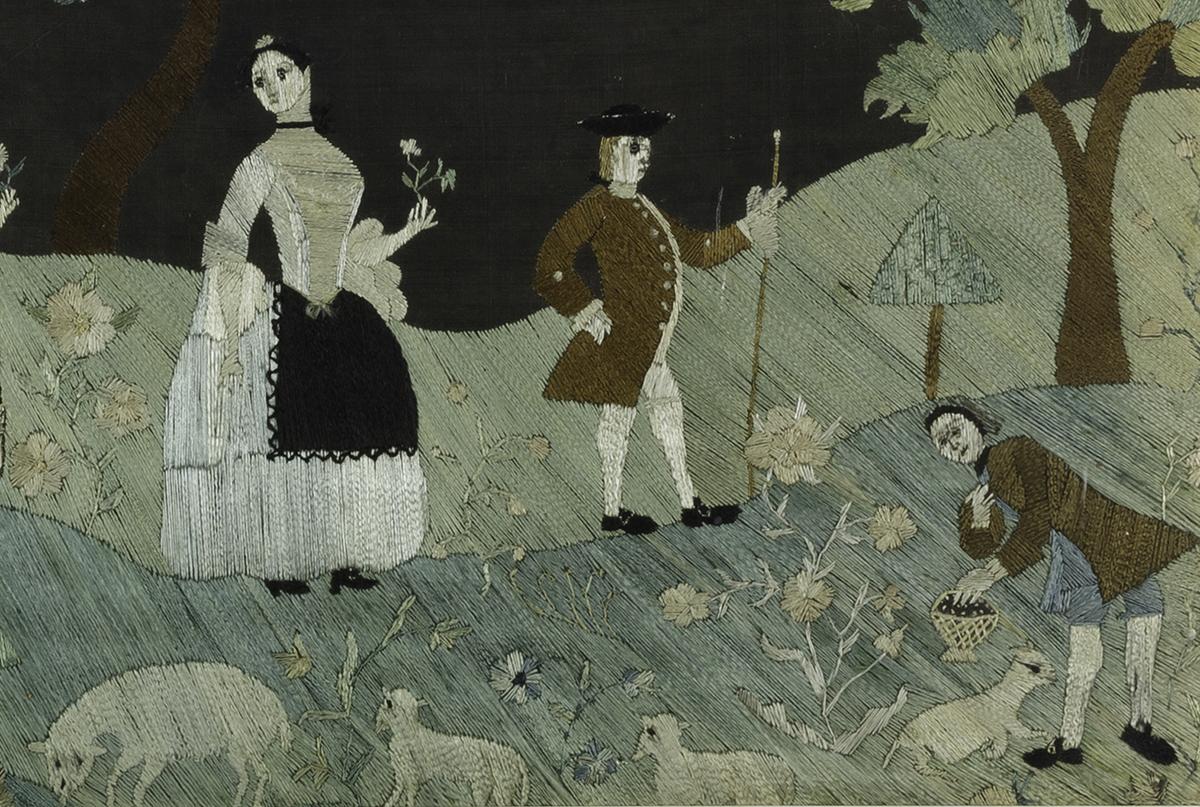 1959.1883 Needlework Picture, Detail 2