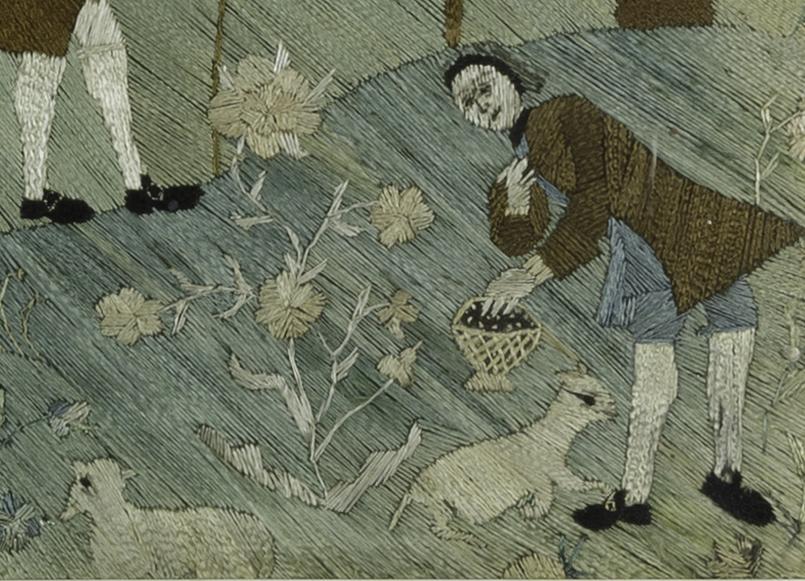 1959.1883 Needlework Picture, Detail 7