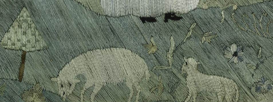 1959.1883 Needlework Picture, Detail 8