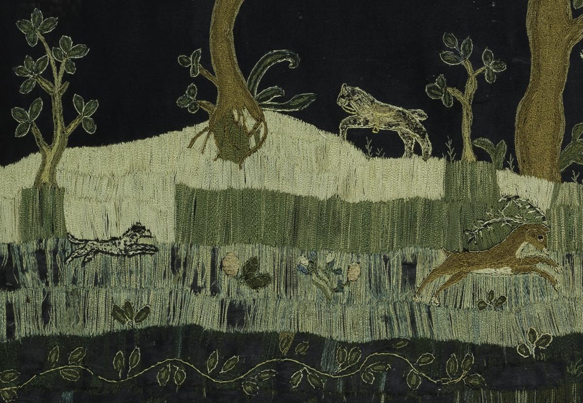 1959.1884 Needlework Picture, Detail 2