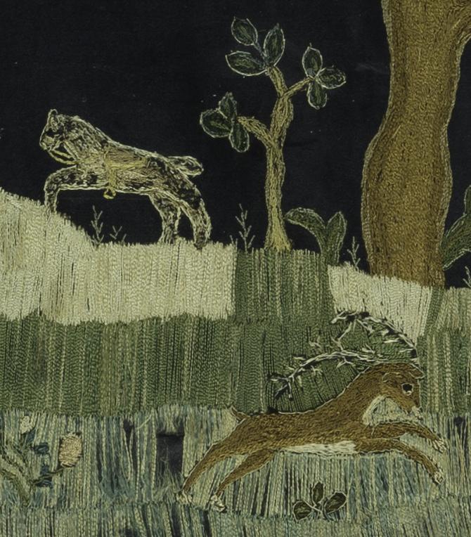 1959.1884 Needlework Picture, Detail 6