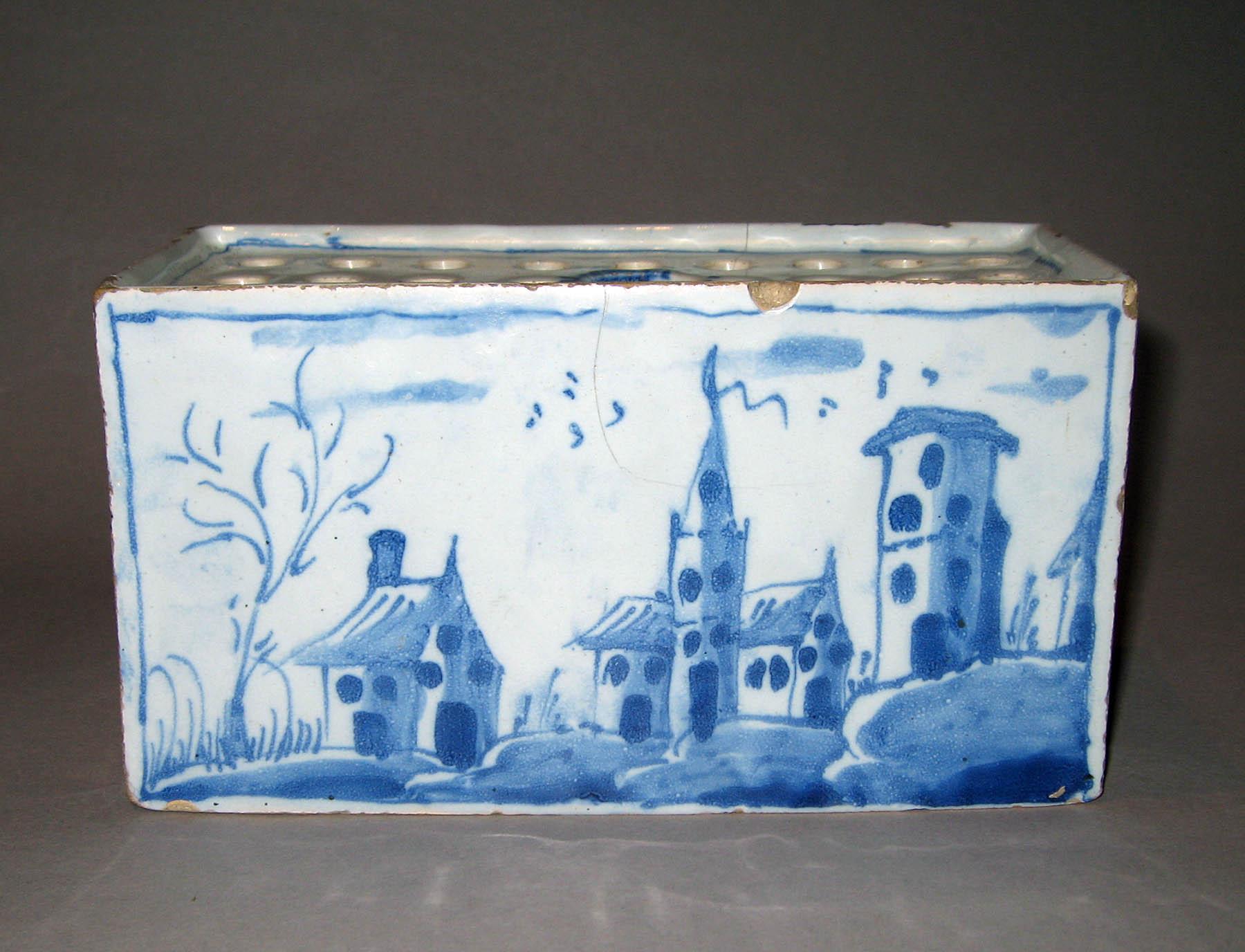 1959.1896 Delftware flower brick