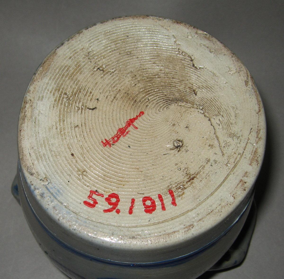 1959.1911 Stoneware double handled jar (underside)