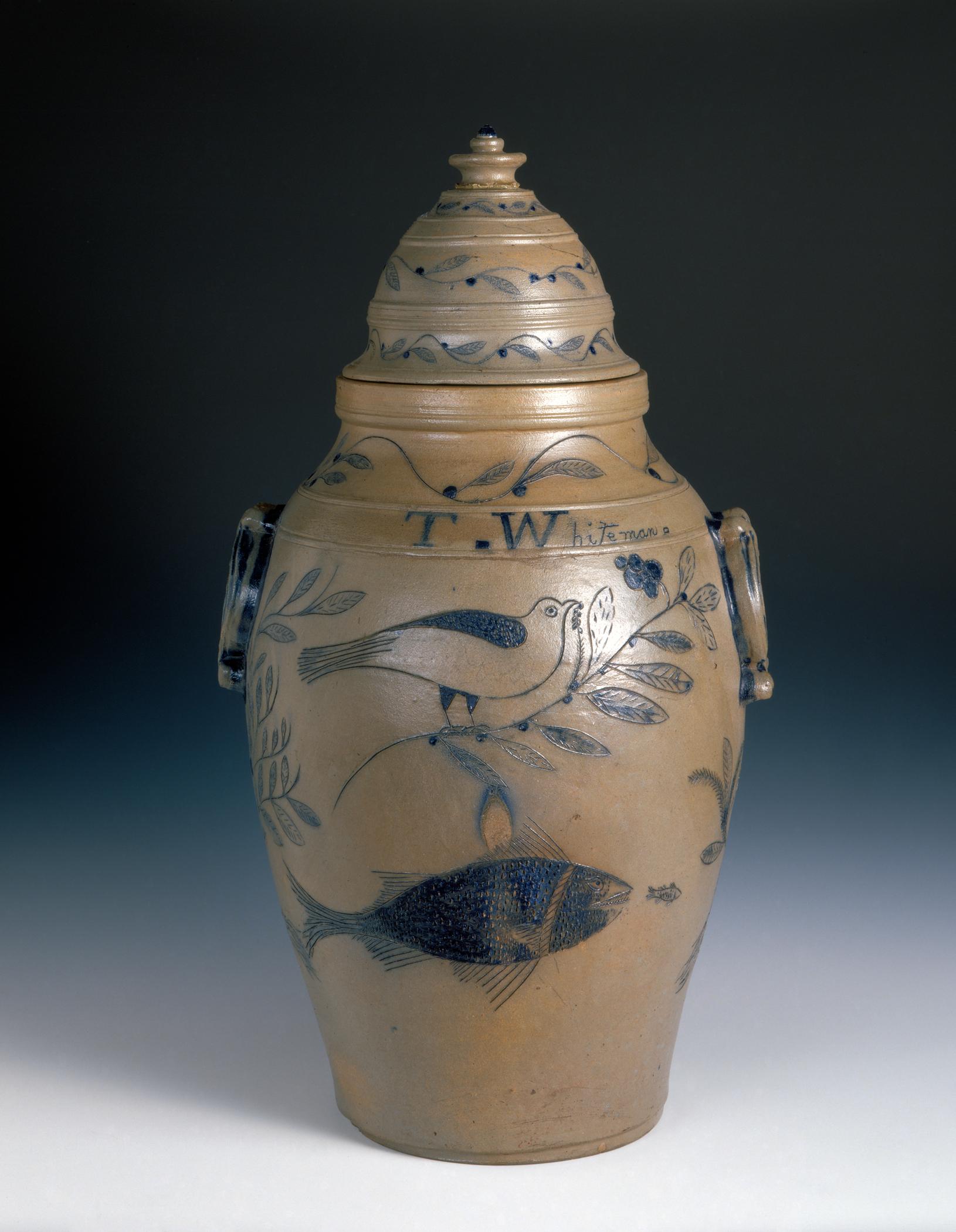1959.1926 Stoneware water cooler, cistern (rear)