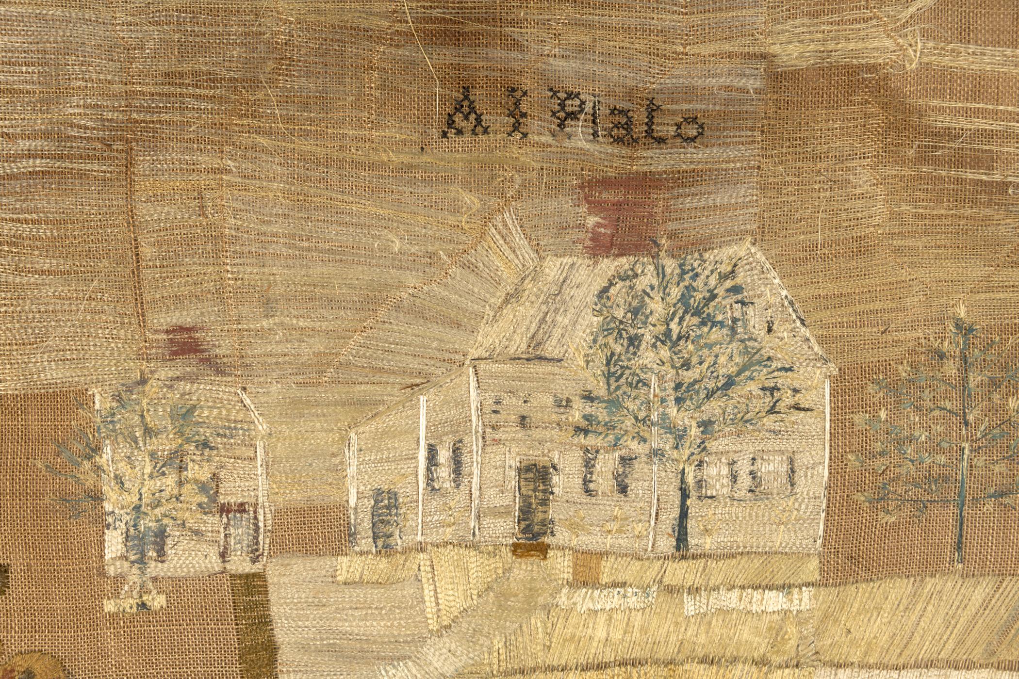 2018.0029 A Needlework picture, C Backboard, detail 4