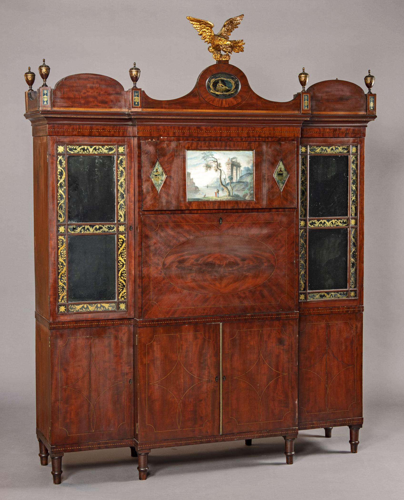 2019.0014.001 Secretary and bookcase, view 2