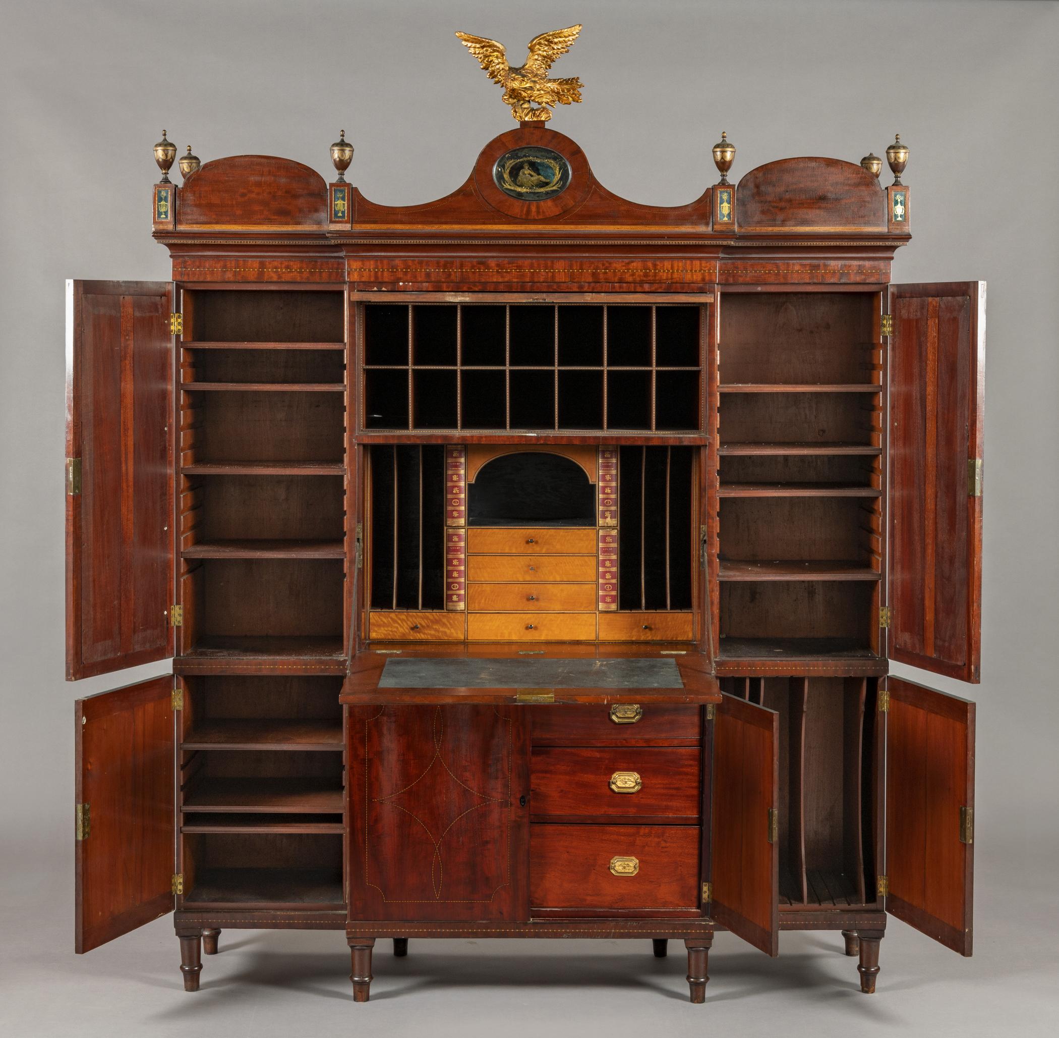 2019.0014.001 Secretary and bookcase, view 4