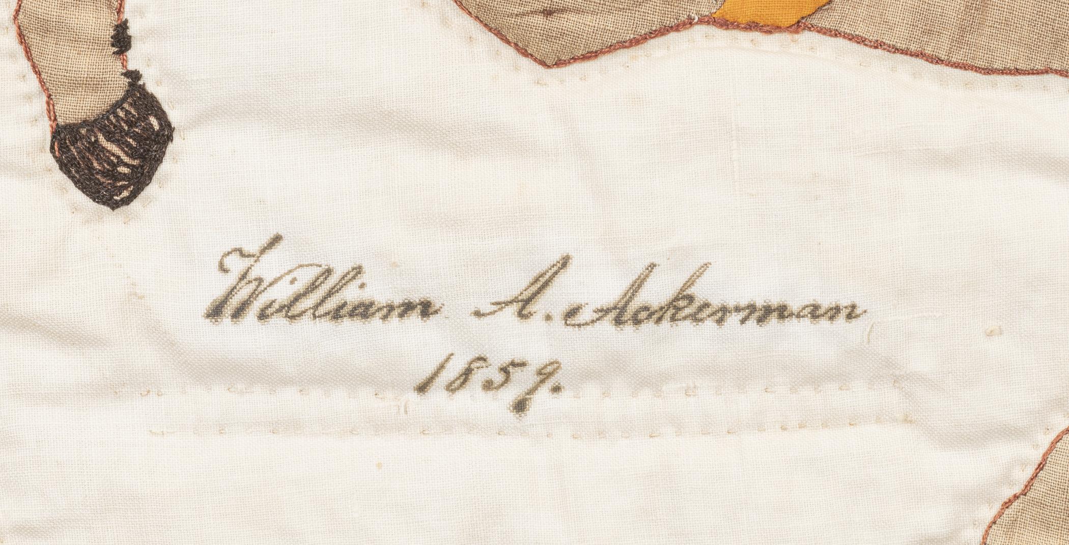 2019.0026 Quilt, detail 4, inscription