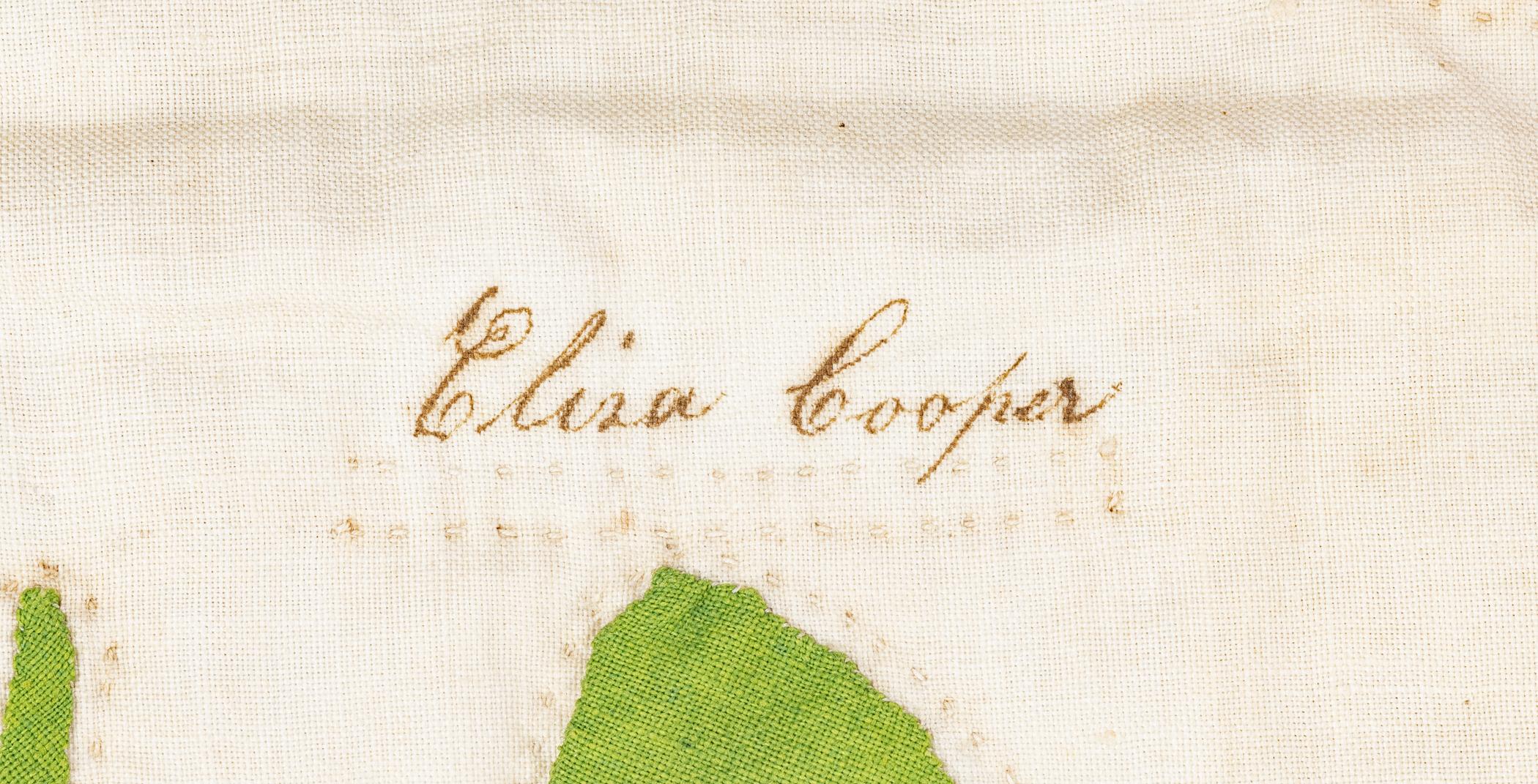 2019.0026 Quilt, detail 8, inscription