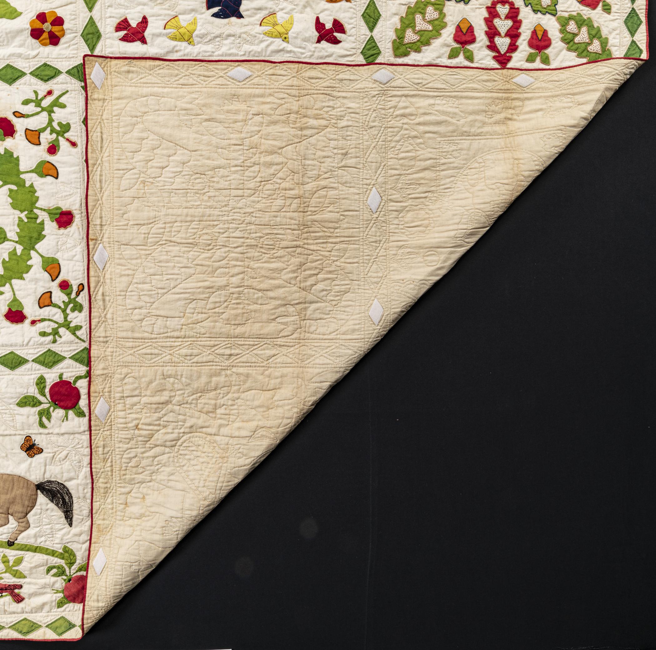 2019.0026 Quilt, detail, reverse
