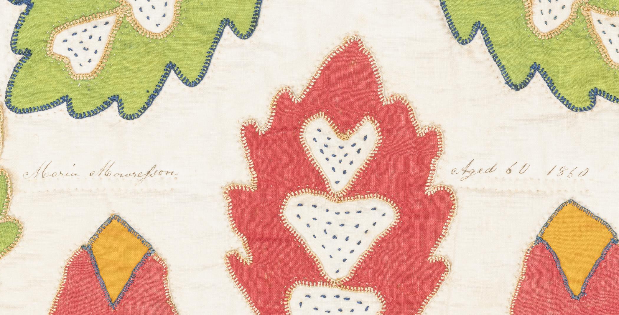 2019.0026 Quilt, detail 12, inscription