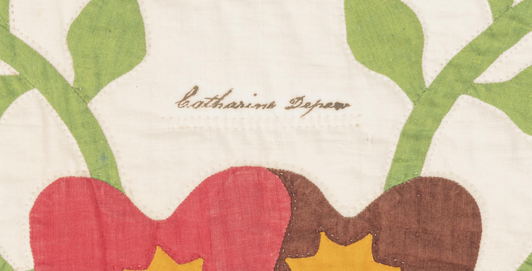 2019.0026 Quilt, detail 3, inscription