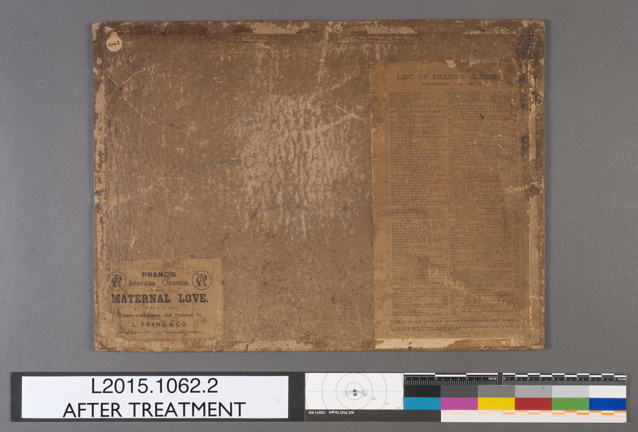 2016.0026.002 C Backboard, view 1, reverse, after conservation treatment