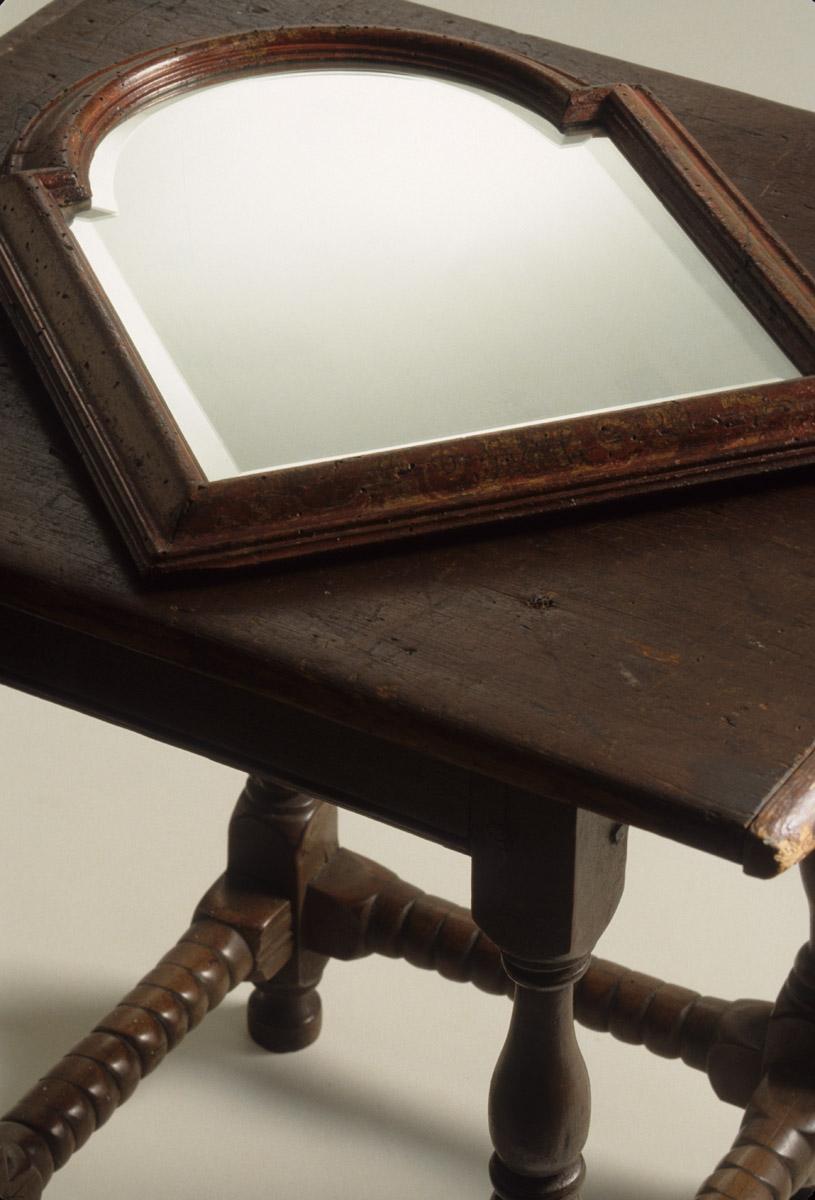 1958.1030 Table, 1959.2149 Looking glass or mirror