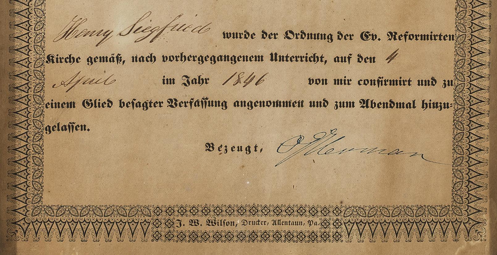 1954.0001.002 A Fraktur, detail 1