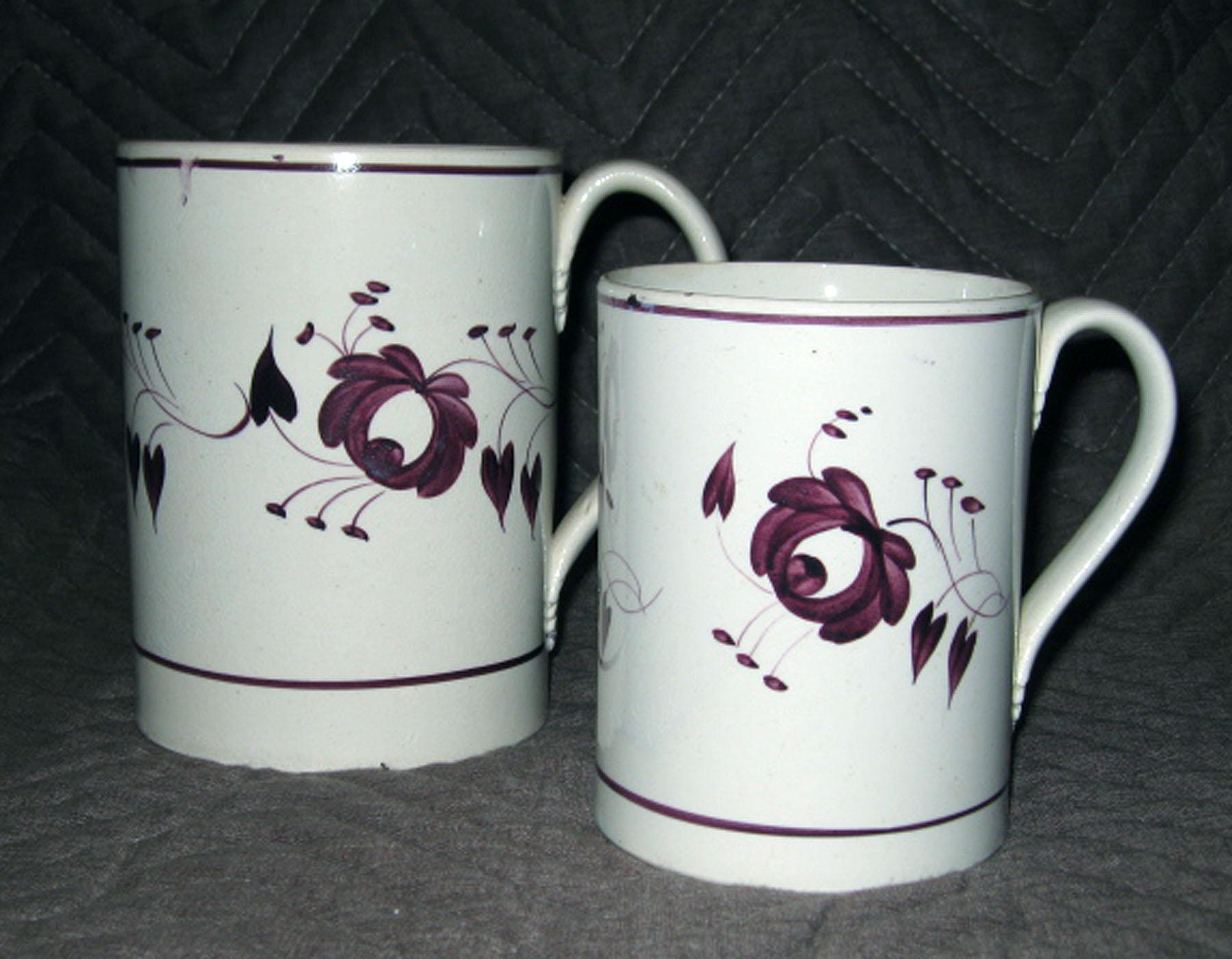 1959.2161, 1959.2162 Creamware mugs