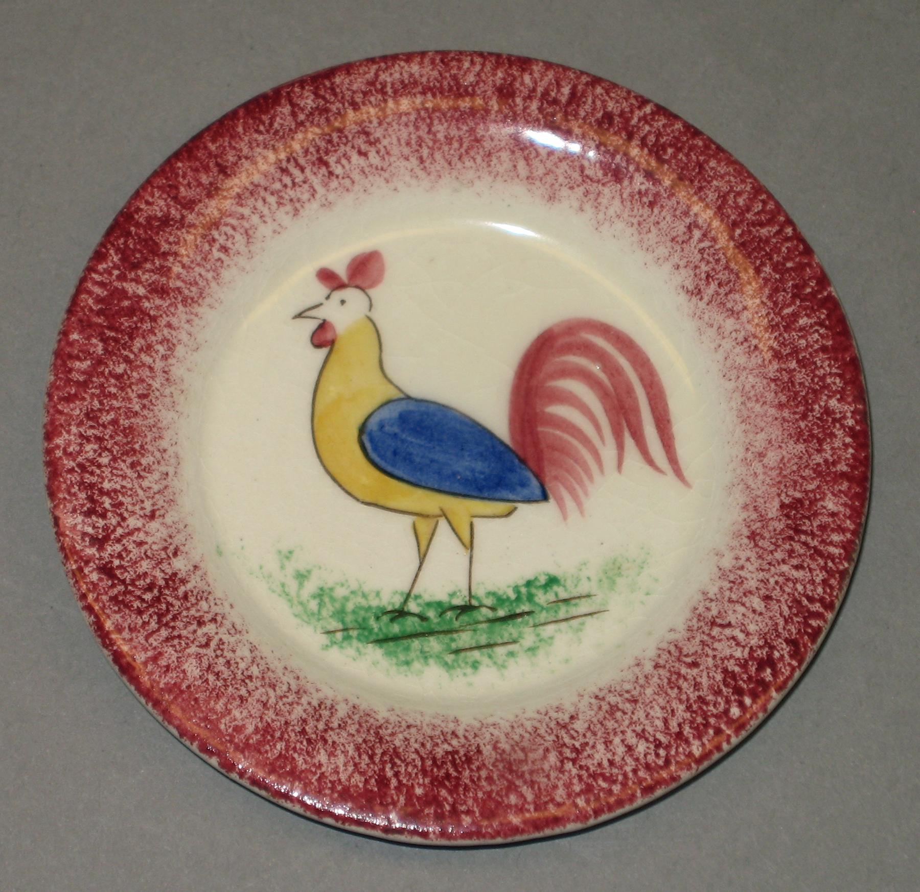 1954.0003.006 Spatterware cup plate