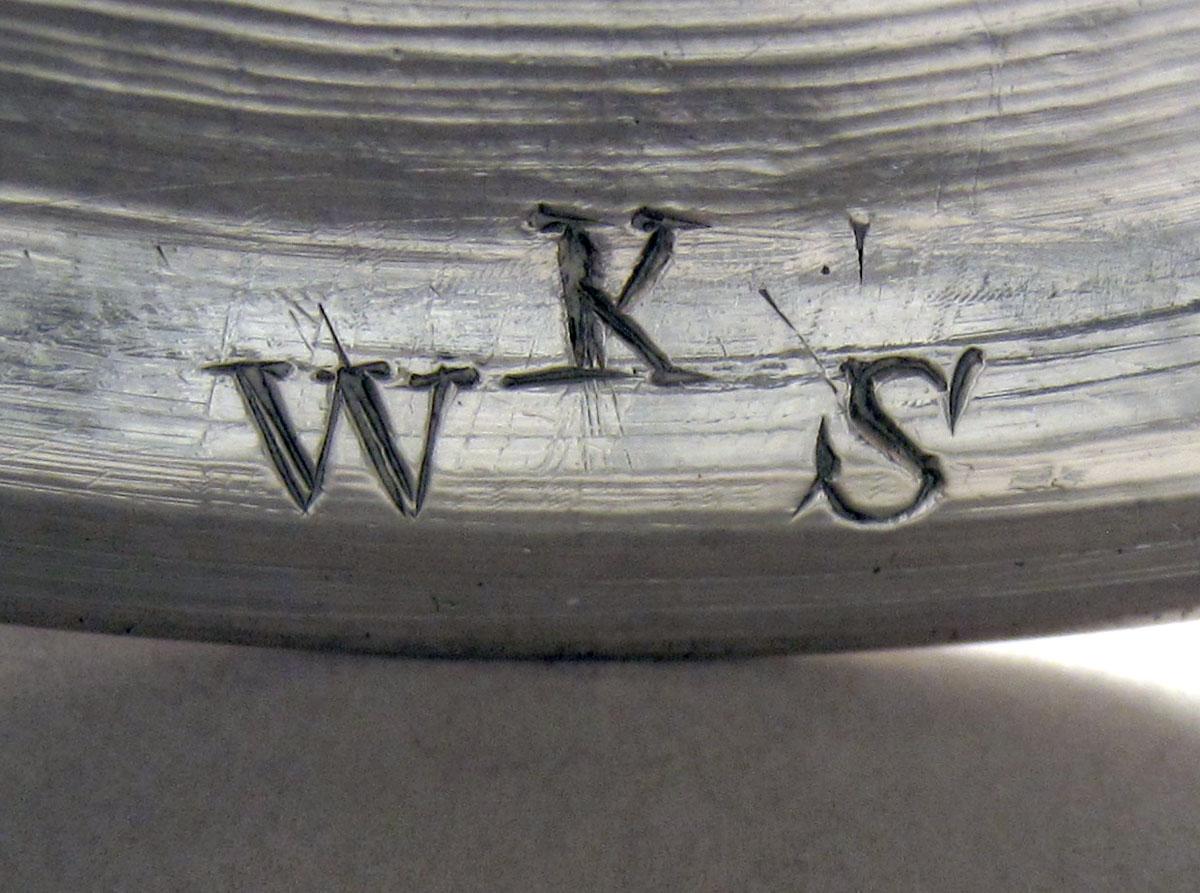 1959.2306 A, B Silver Sugar Bowl engraving