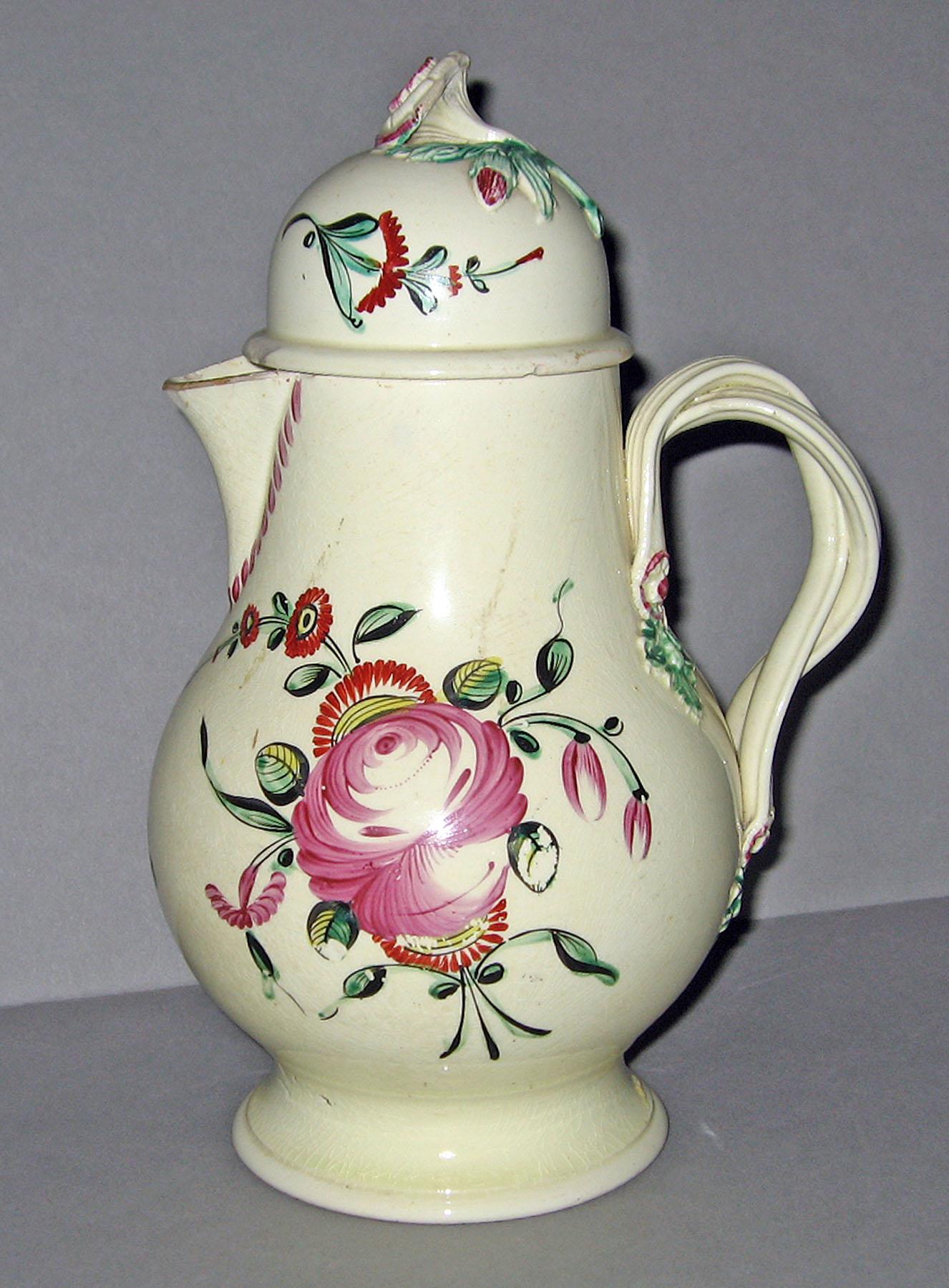 1959.2477 Creamware coffee pot