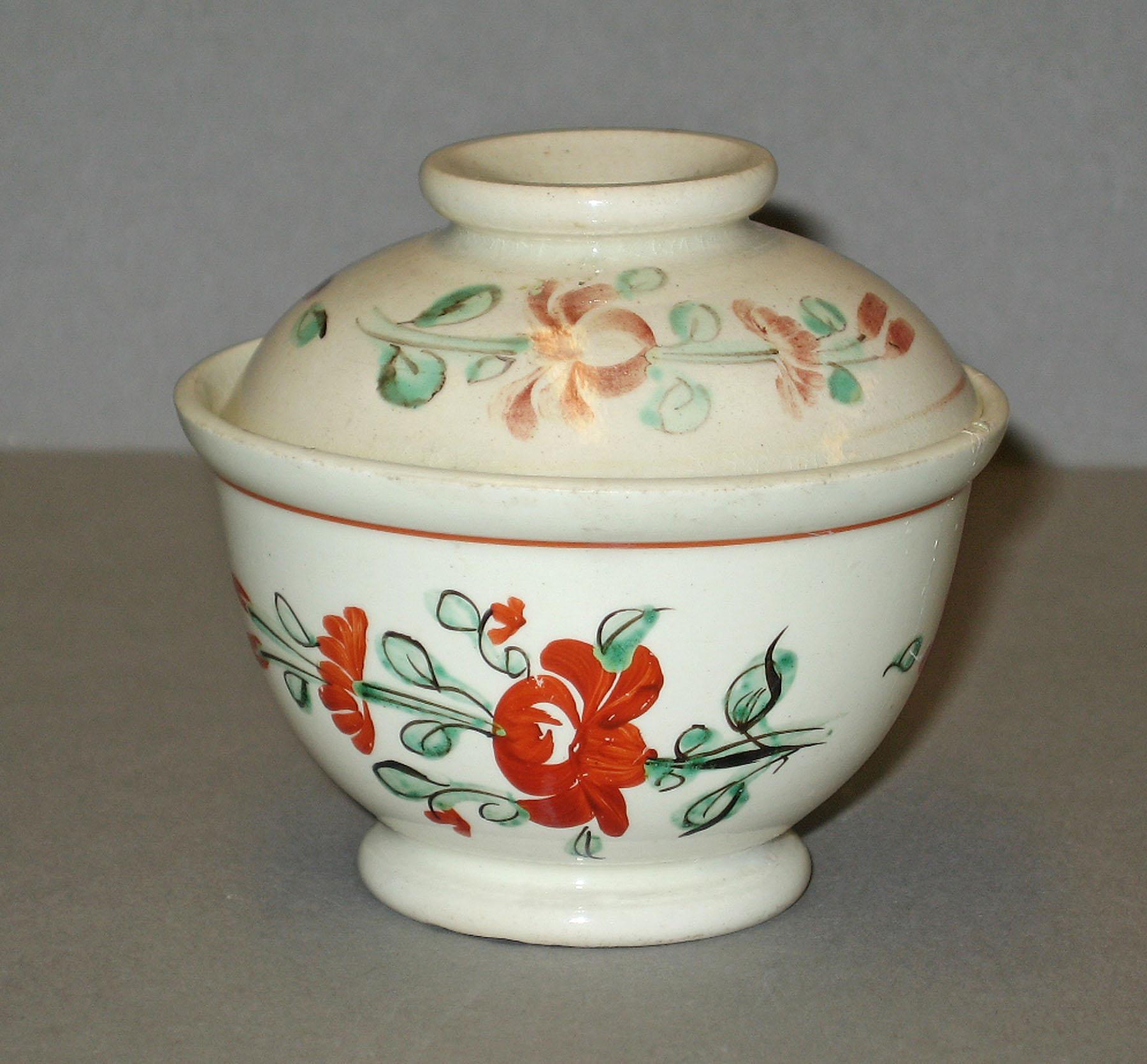 1959.2490 Creamware sugar bowl