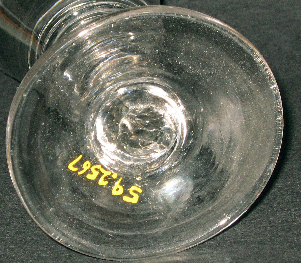 1959.2567 Glass wineglass (underside)