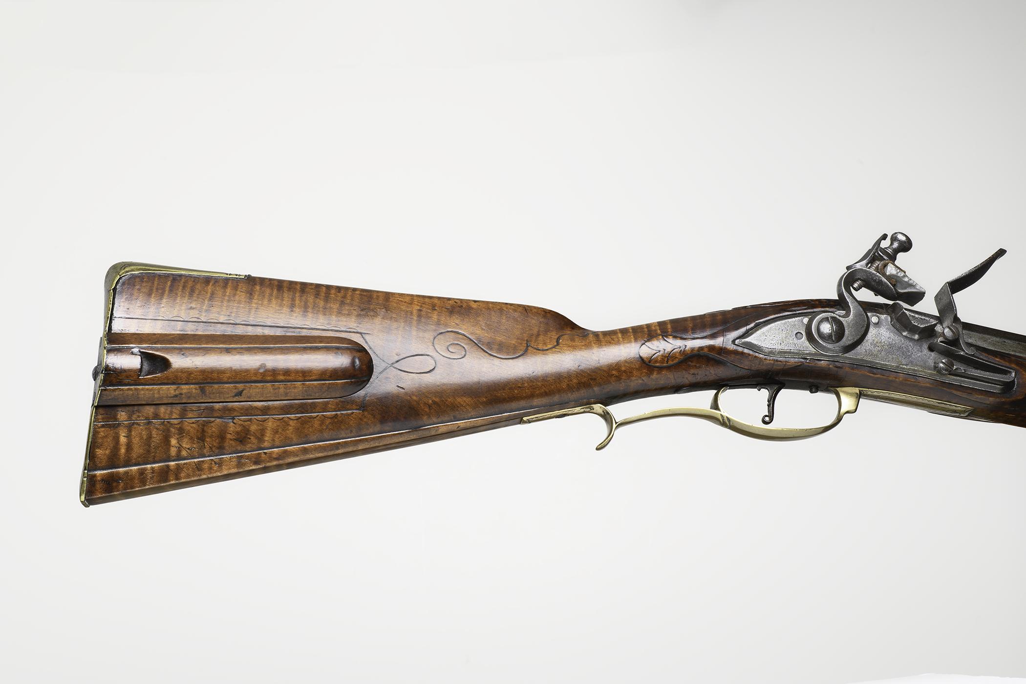 2019.0042.001 Rifle, Flintlock rifle, flintlock, detail 8