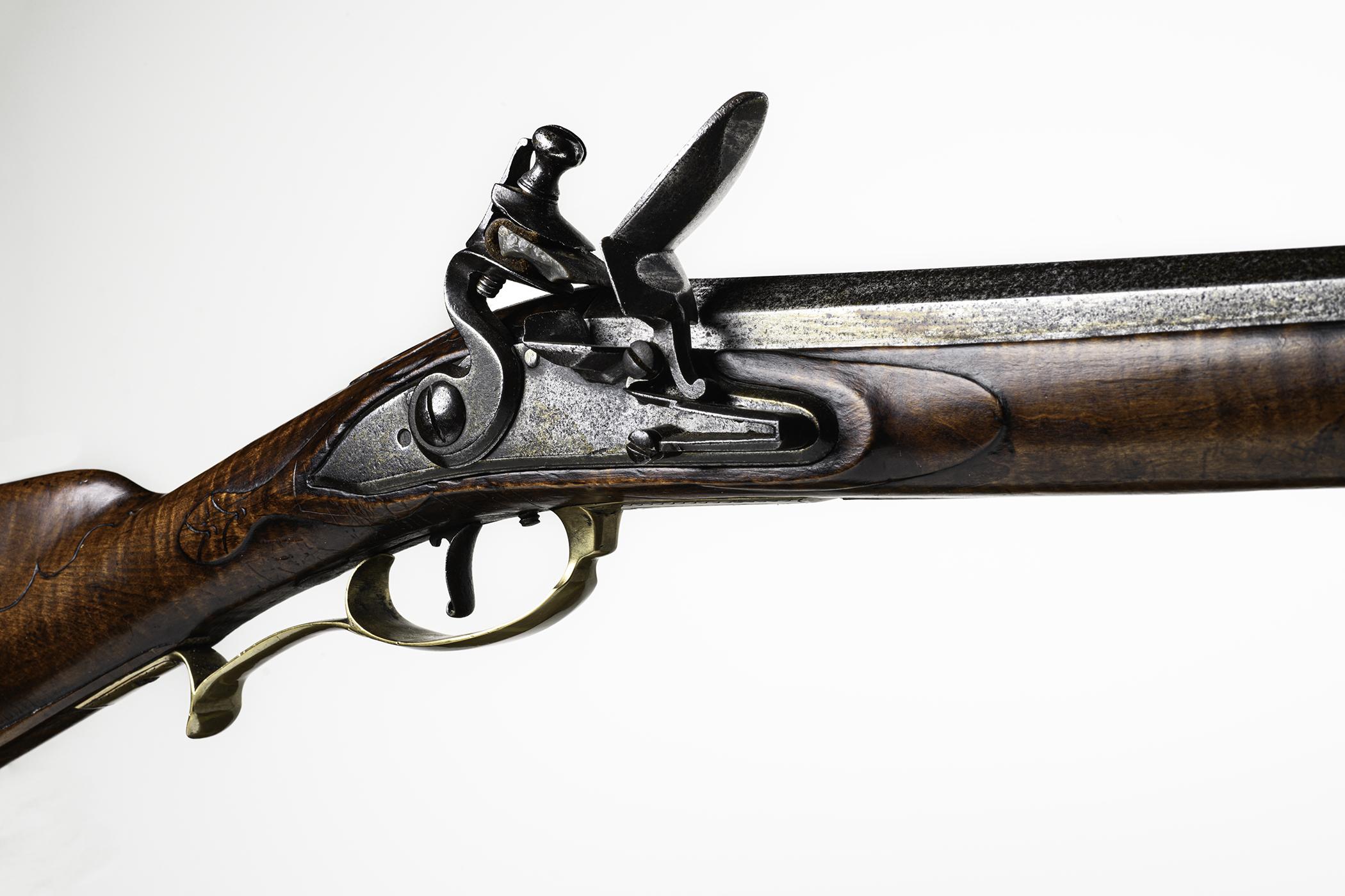 2019.0042.001 Rifle, Flintlock rifle, flintlock, detail 4
