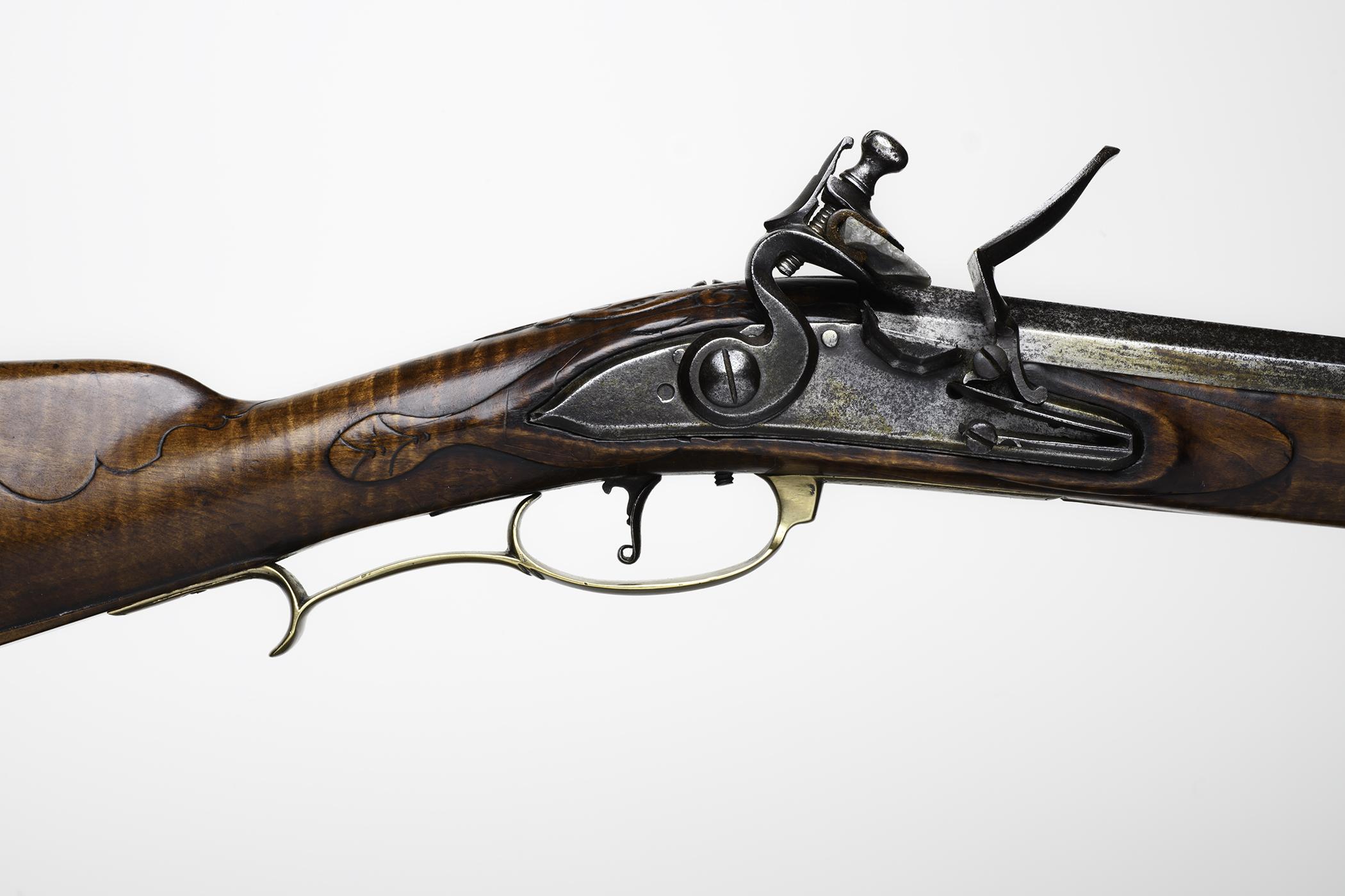 2019.0042.001 Rifle, Flintlock rifle, flintlock, detail 5