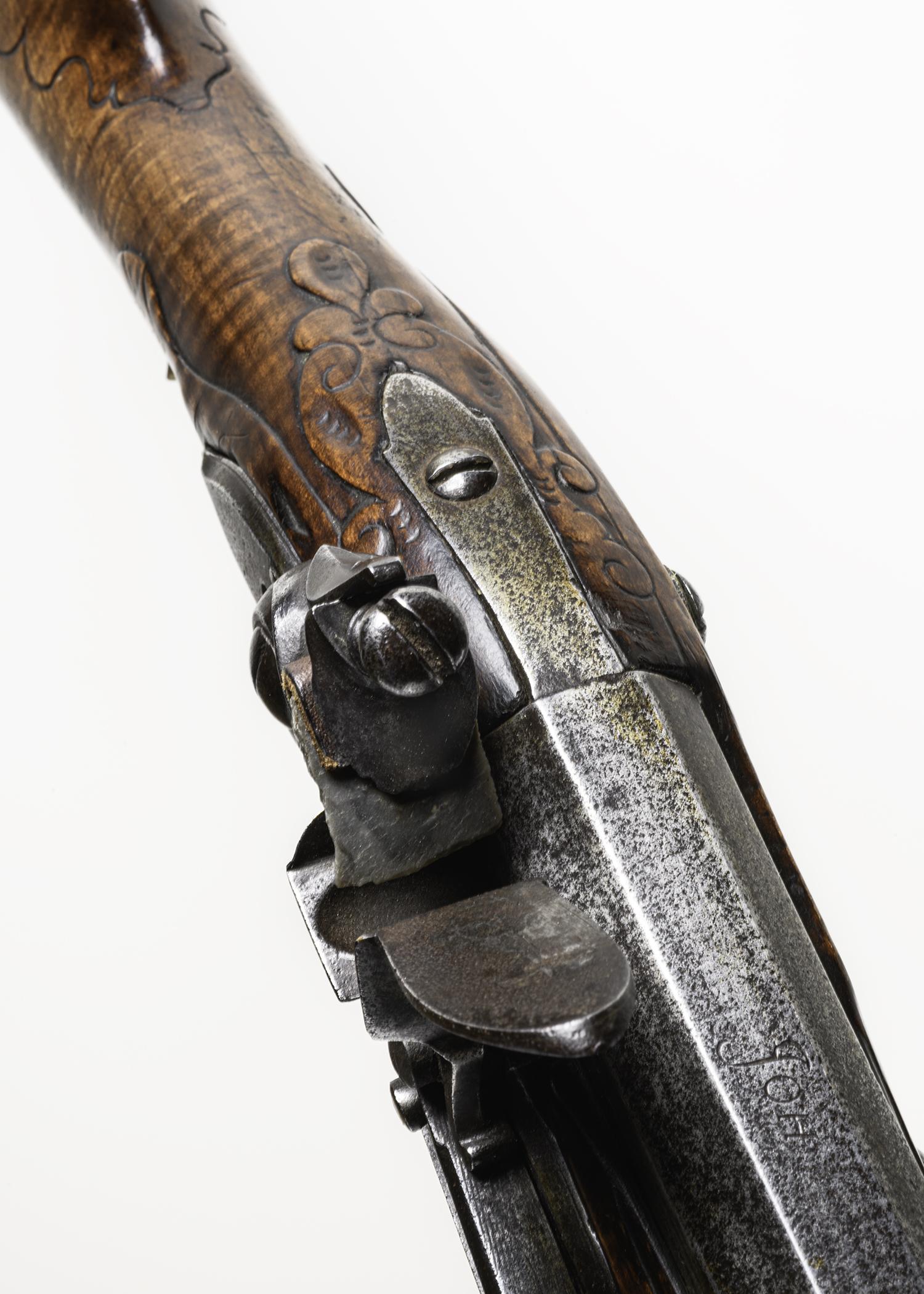 2019.0042.001 Rifle, Flintlock rifle, flintlock, detail 7