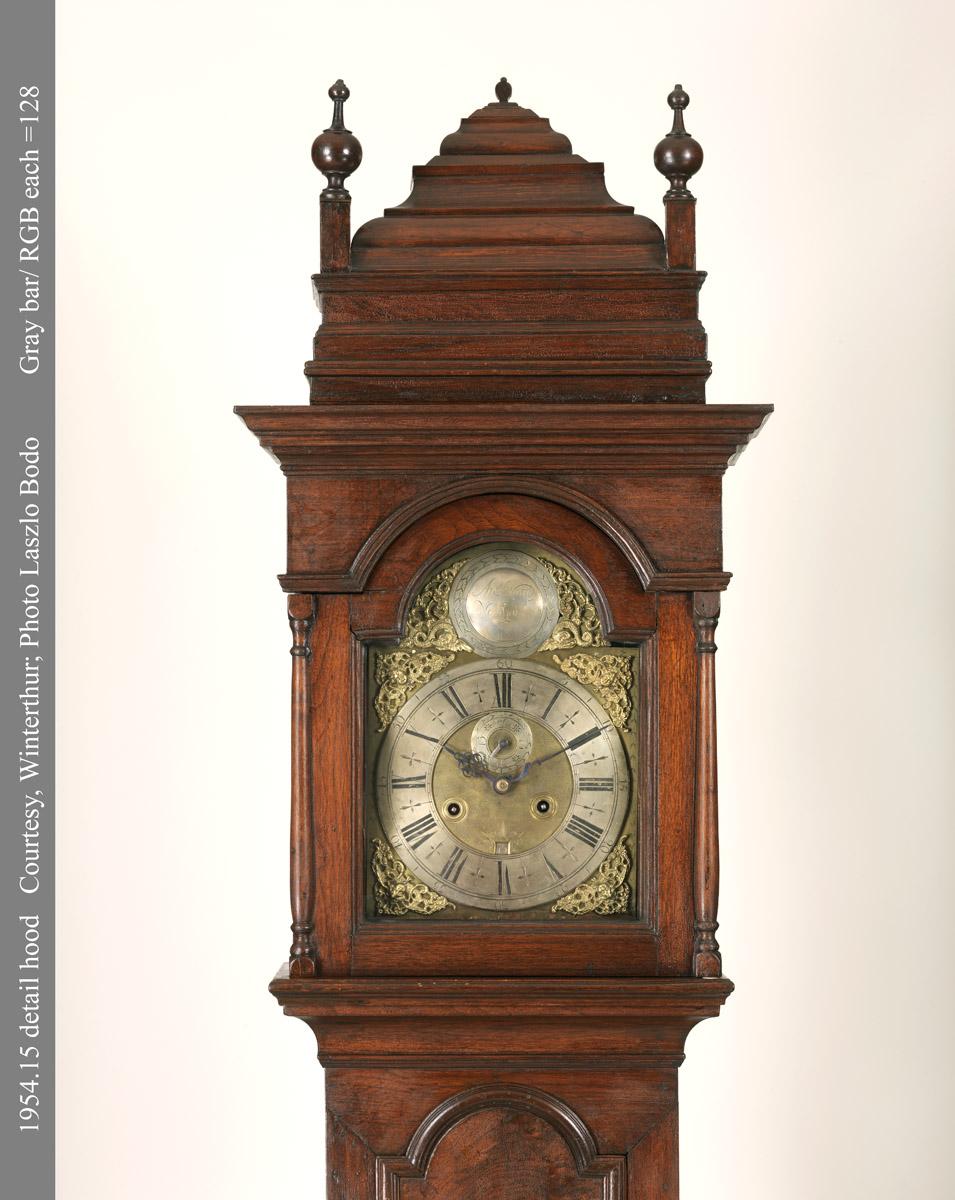 1954.0015 Clock, Tall clock (hood)