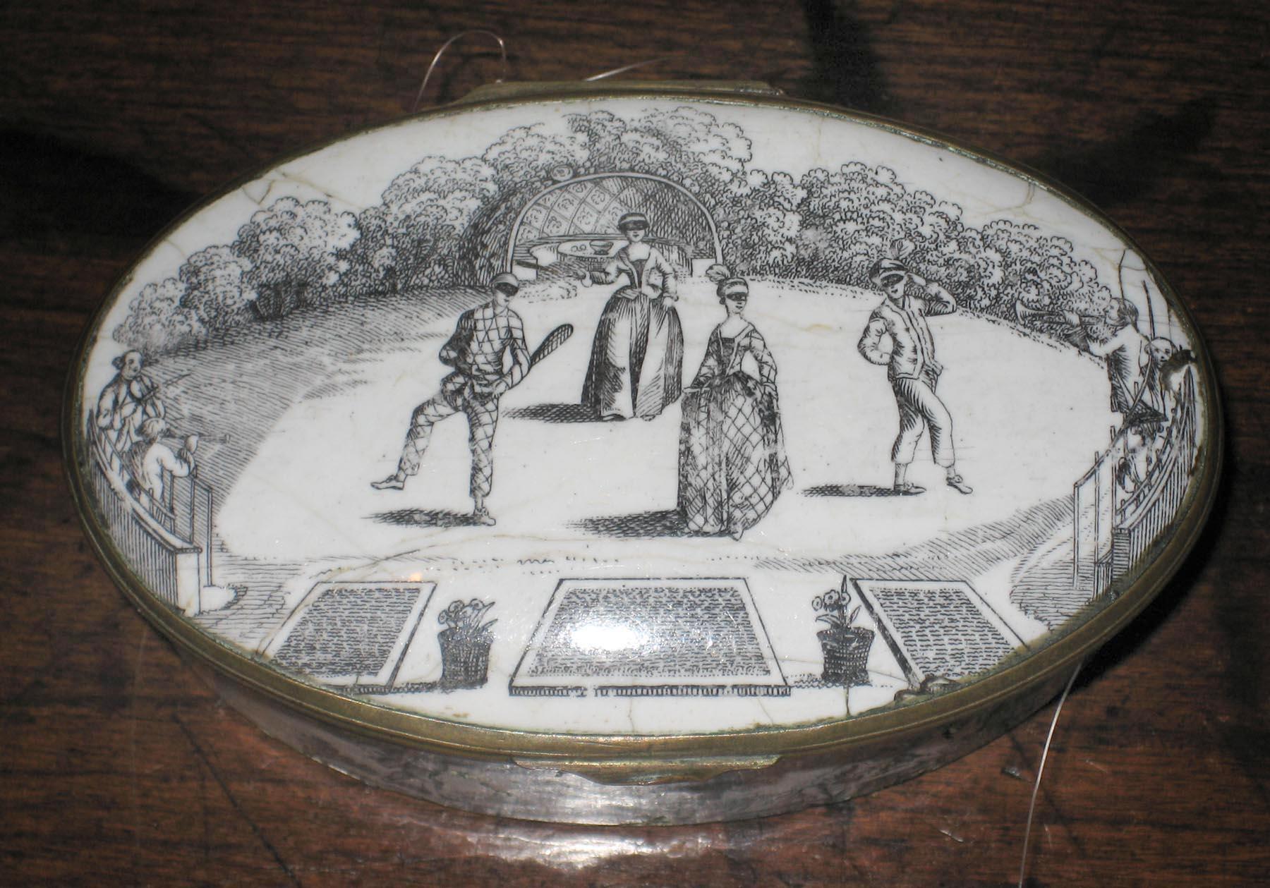 1959.2599 Enamel on copper box (top)