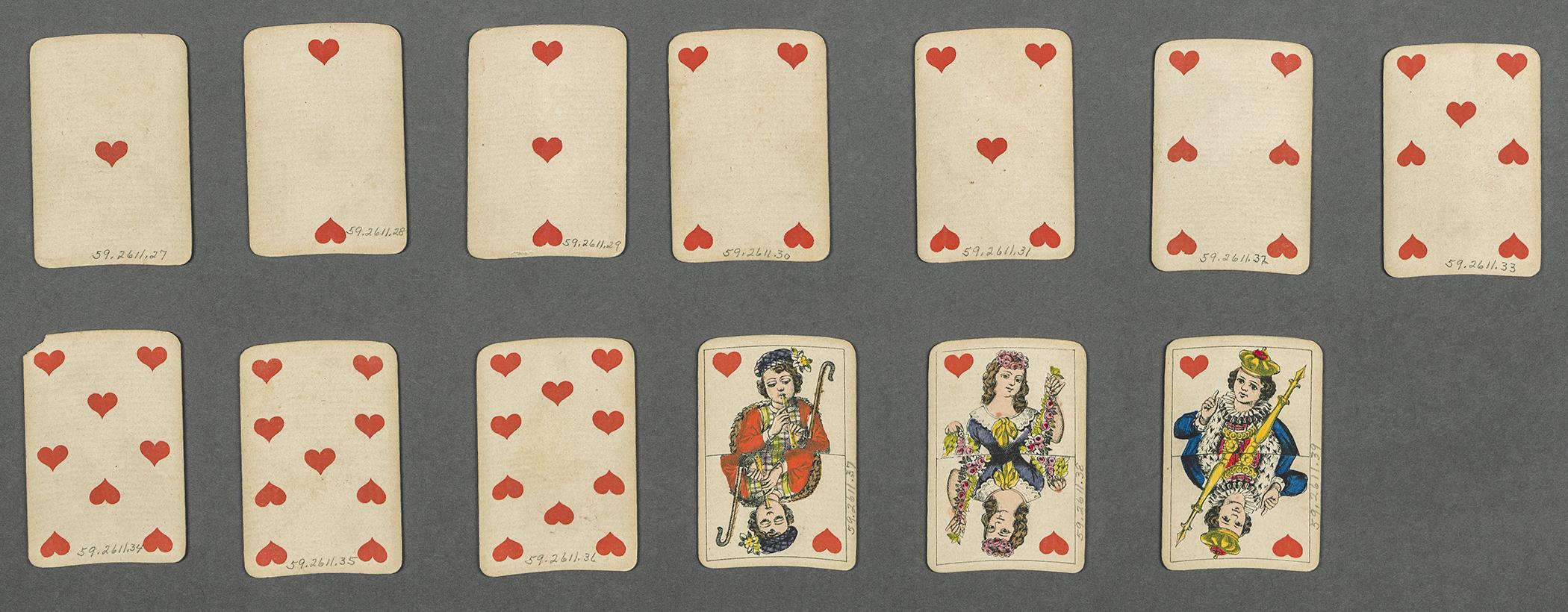 1959.2611.027 through .039 Playing cards (13), view 1