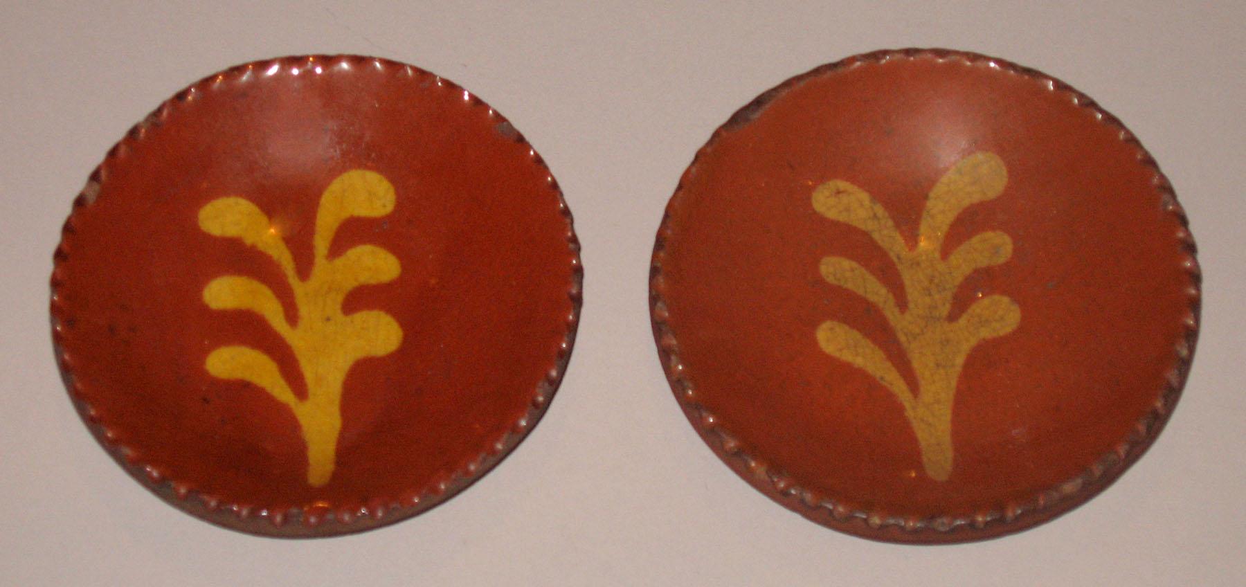 1959.2730; 1959.2731 Small redware plates