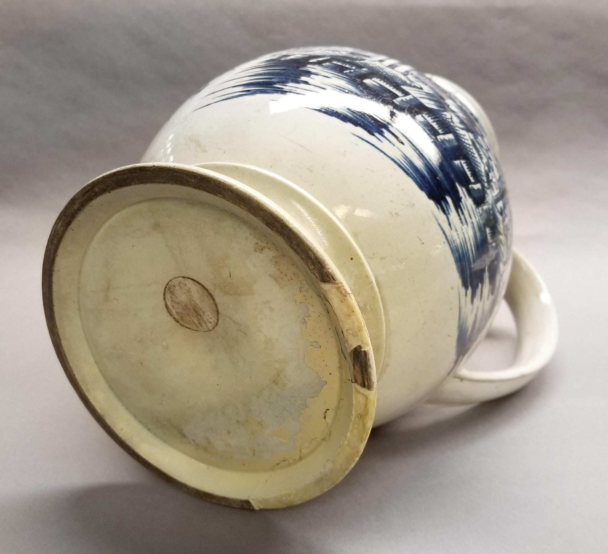 2023.0008.018 pearlware 1787 jug underside