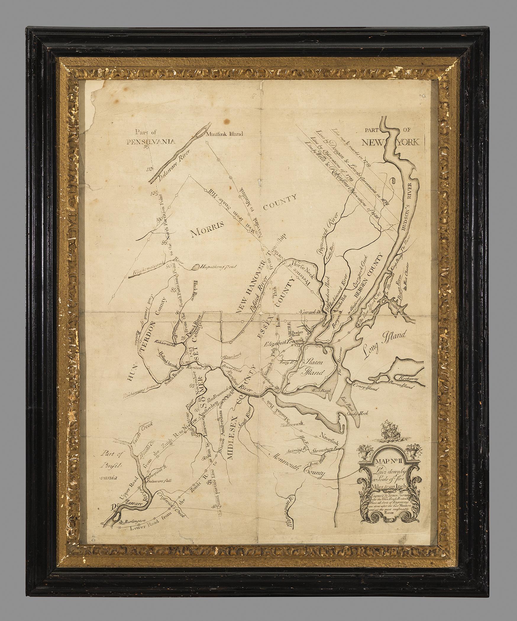 1959.2852 Map, 1965.2911 Frame, view 1