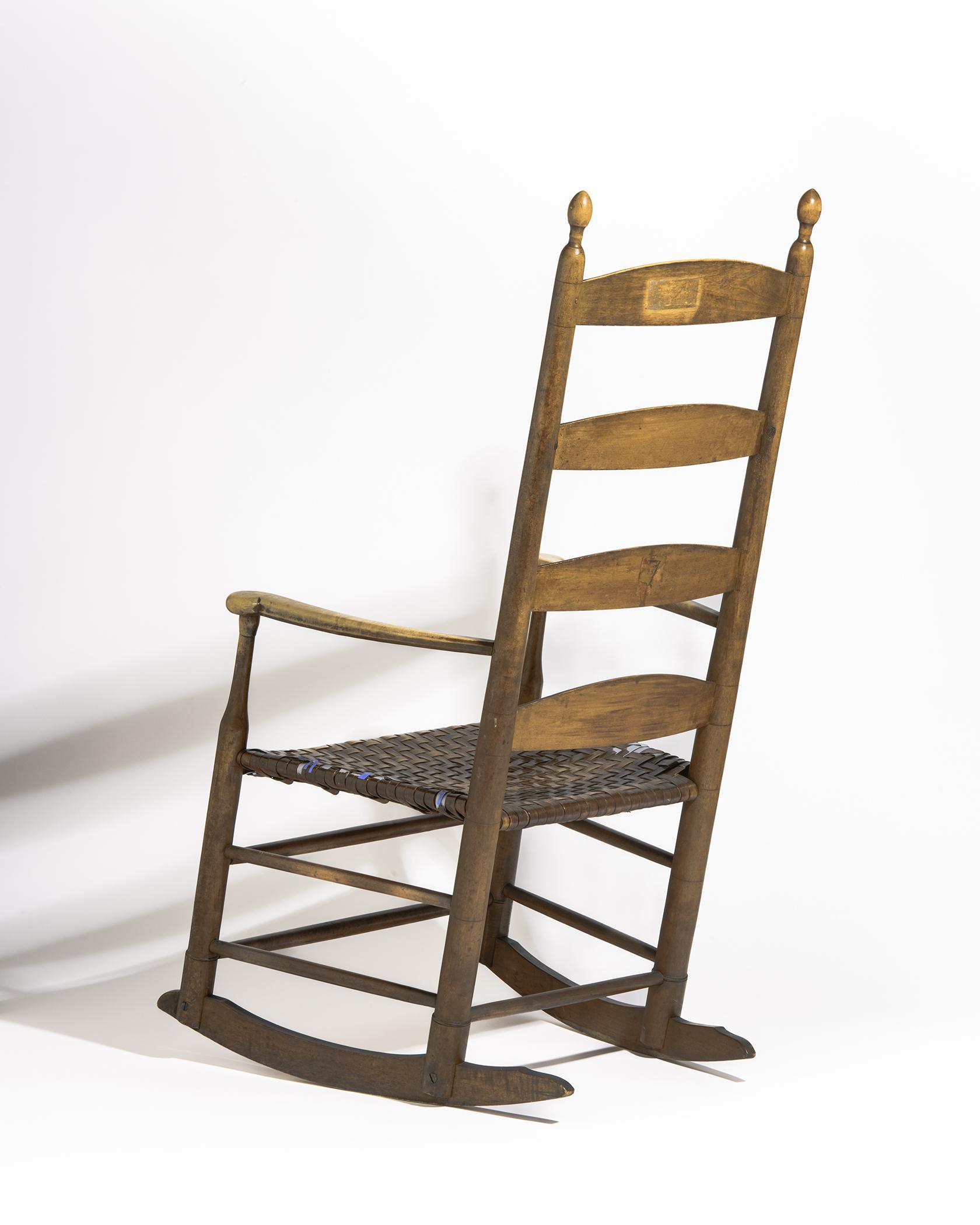 2022.0024.002 Chair, Rocking chair, back, view 2