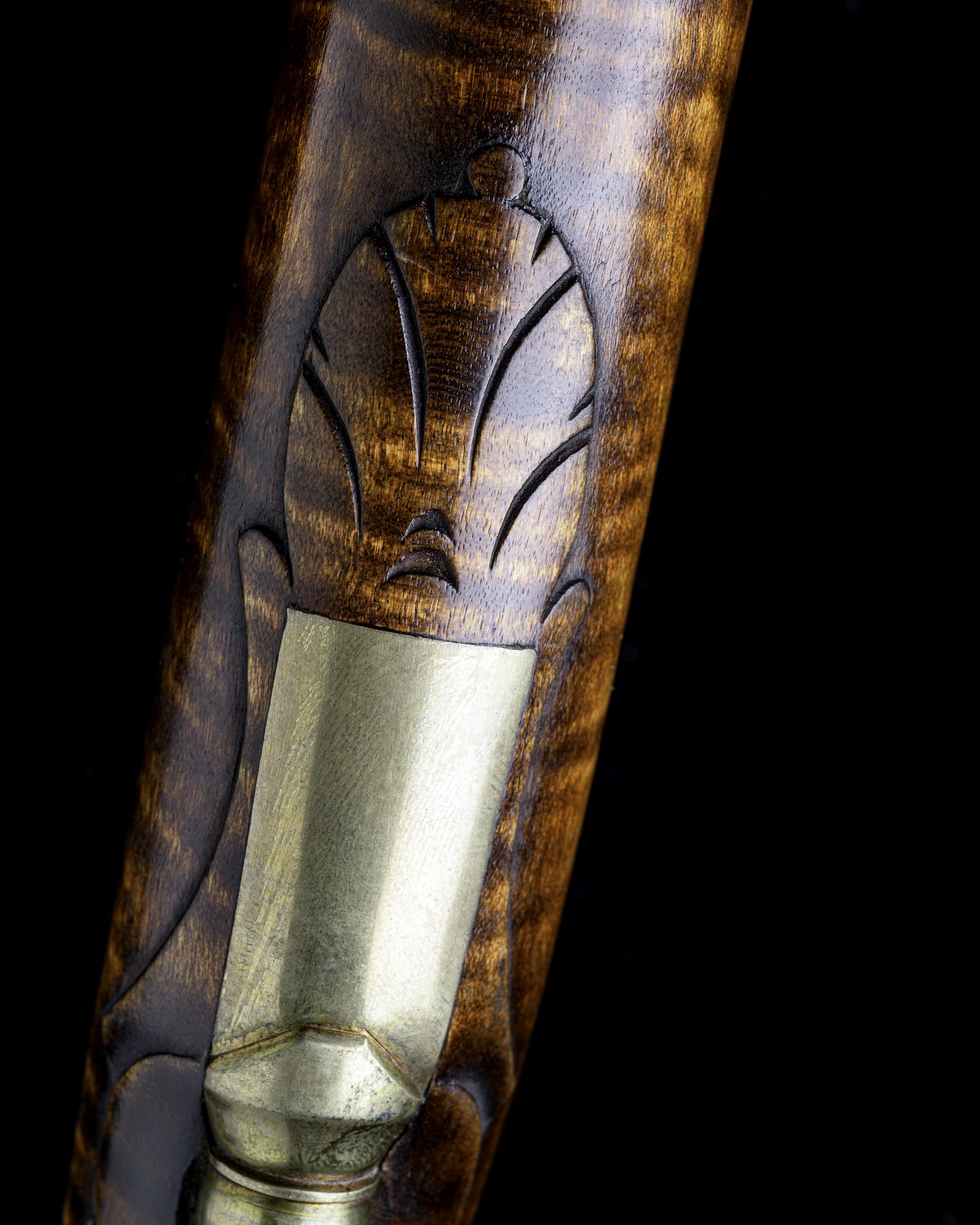 2022.0026 A, B Rifle, Flintlock rifle, Pennsylvania Bicentennial Commemorative Longrifle, detail 1