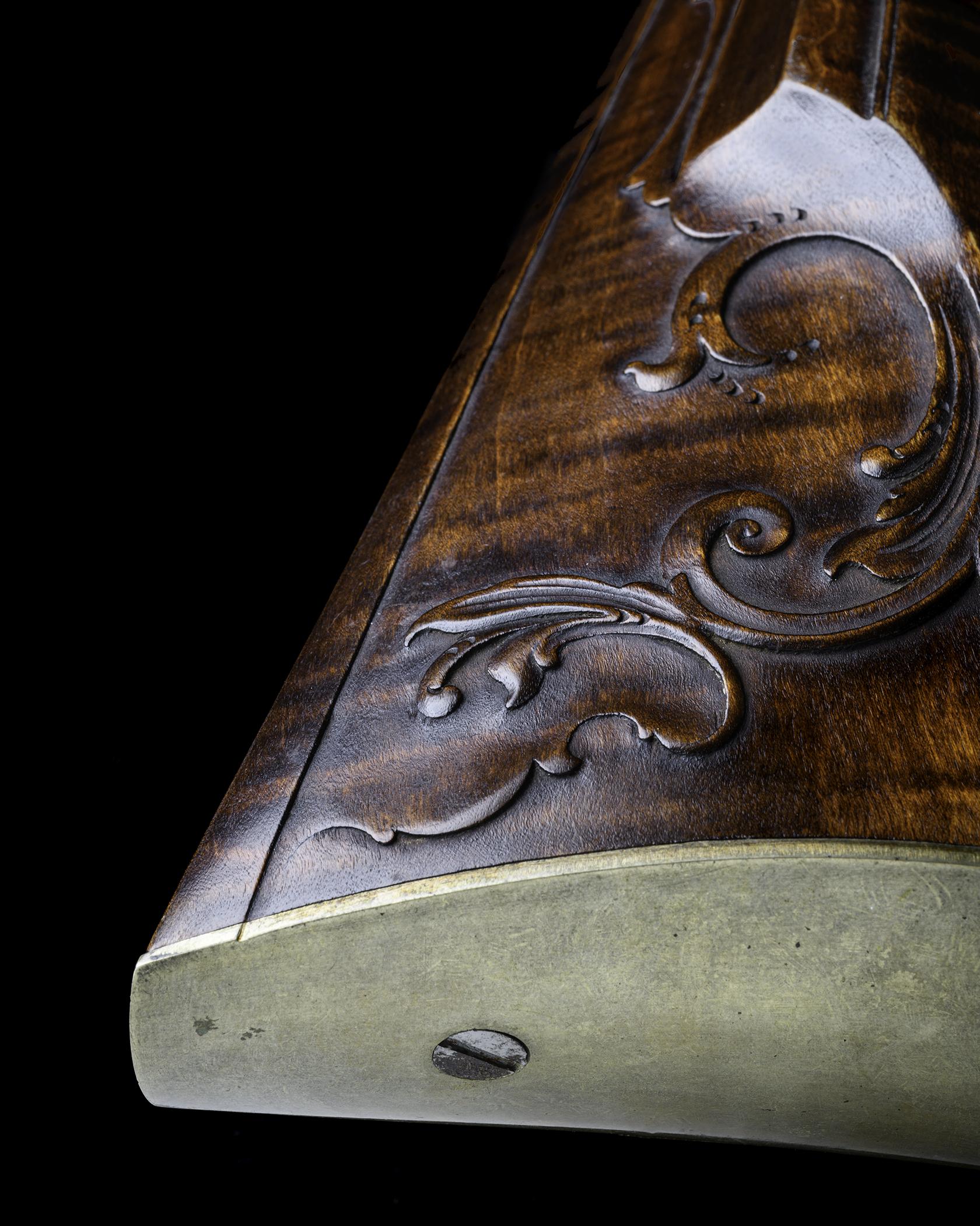 2022.0026 A, B Rifle, Flintlock rifle, Pennsylvania Bicentennial Commemorative Longrifle, overall, detail 7