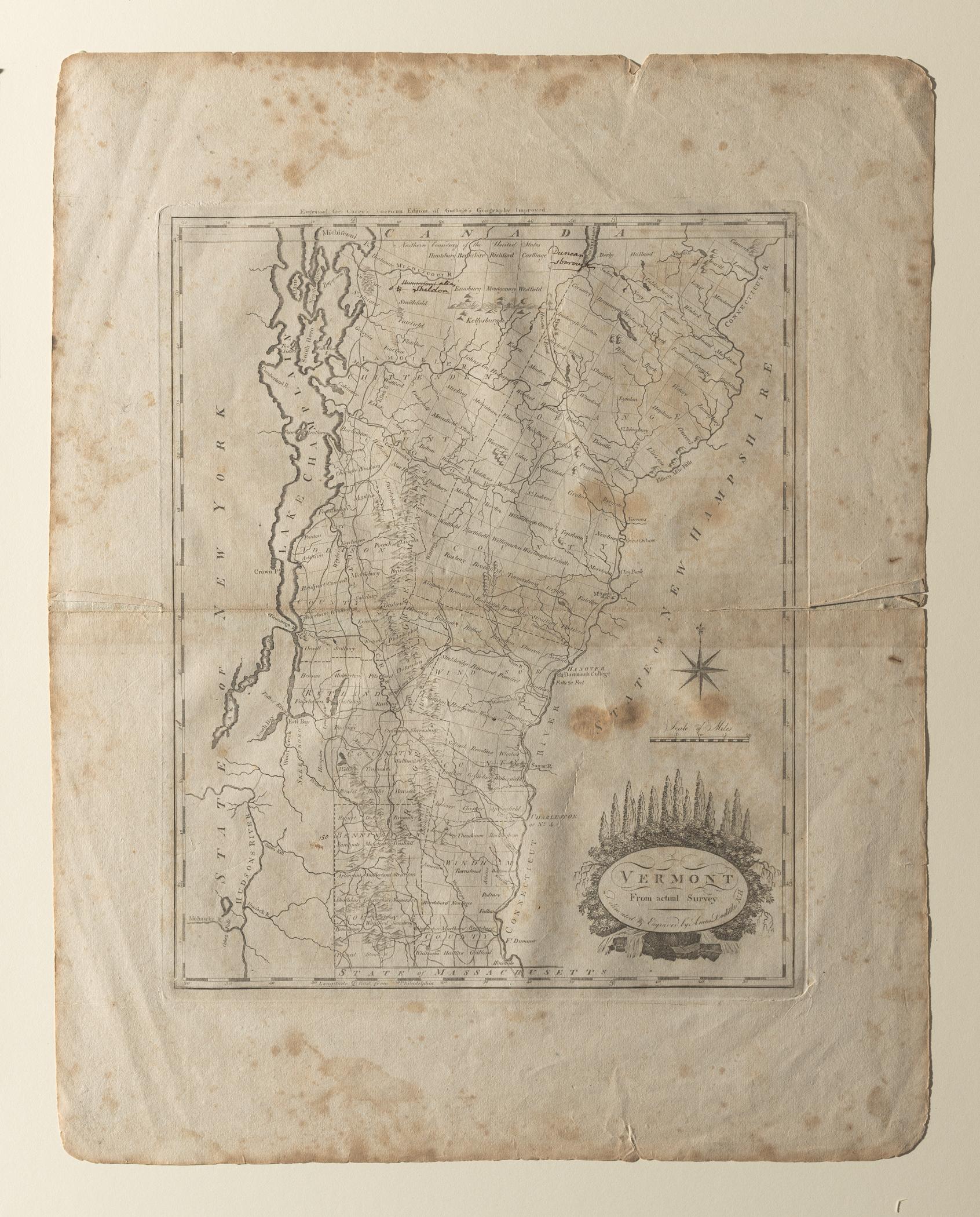 1954.0026.001 Map, view 2, raking light