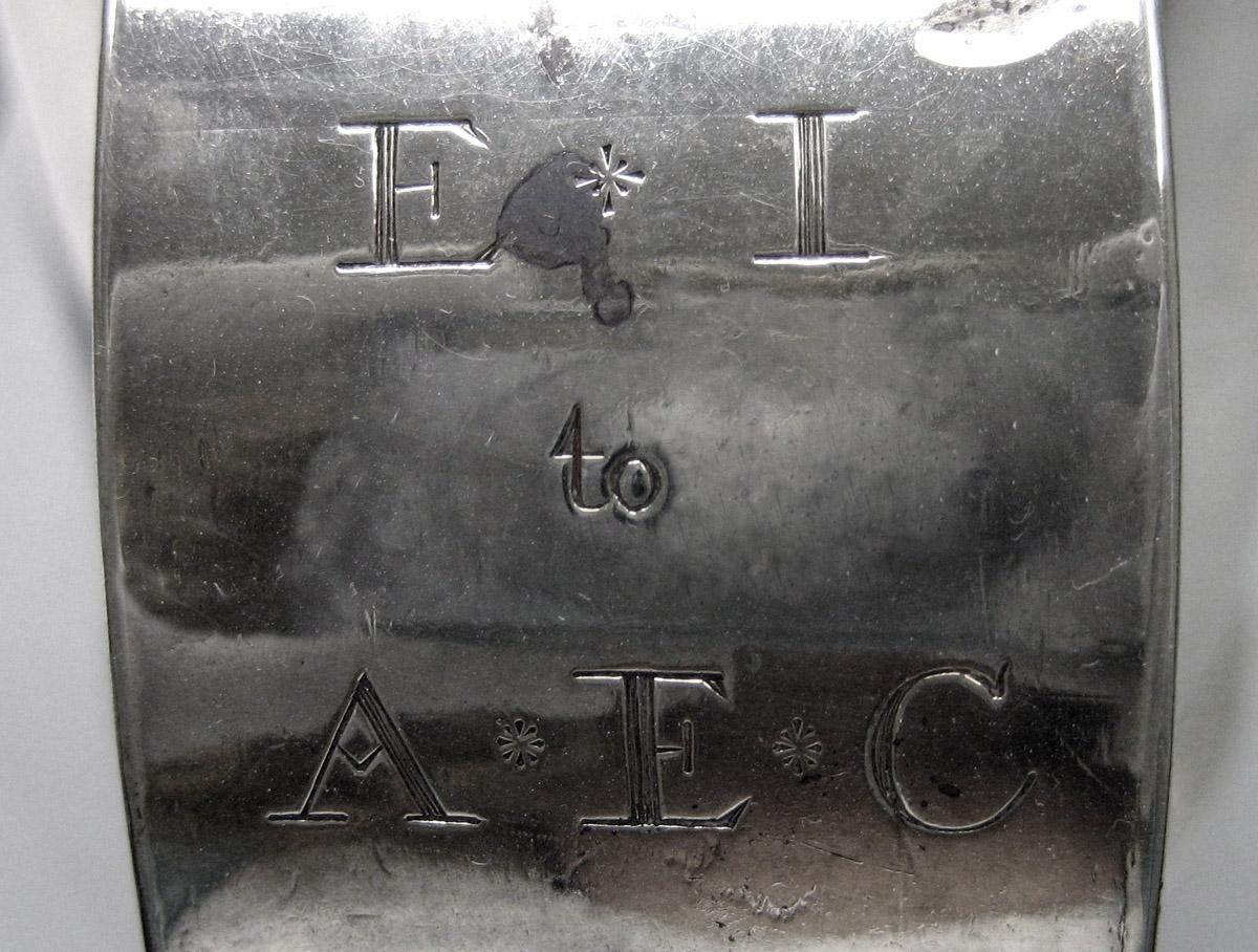 1959.2902 Silver Tankard engraving