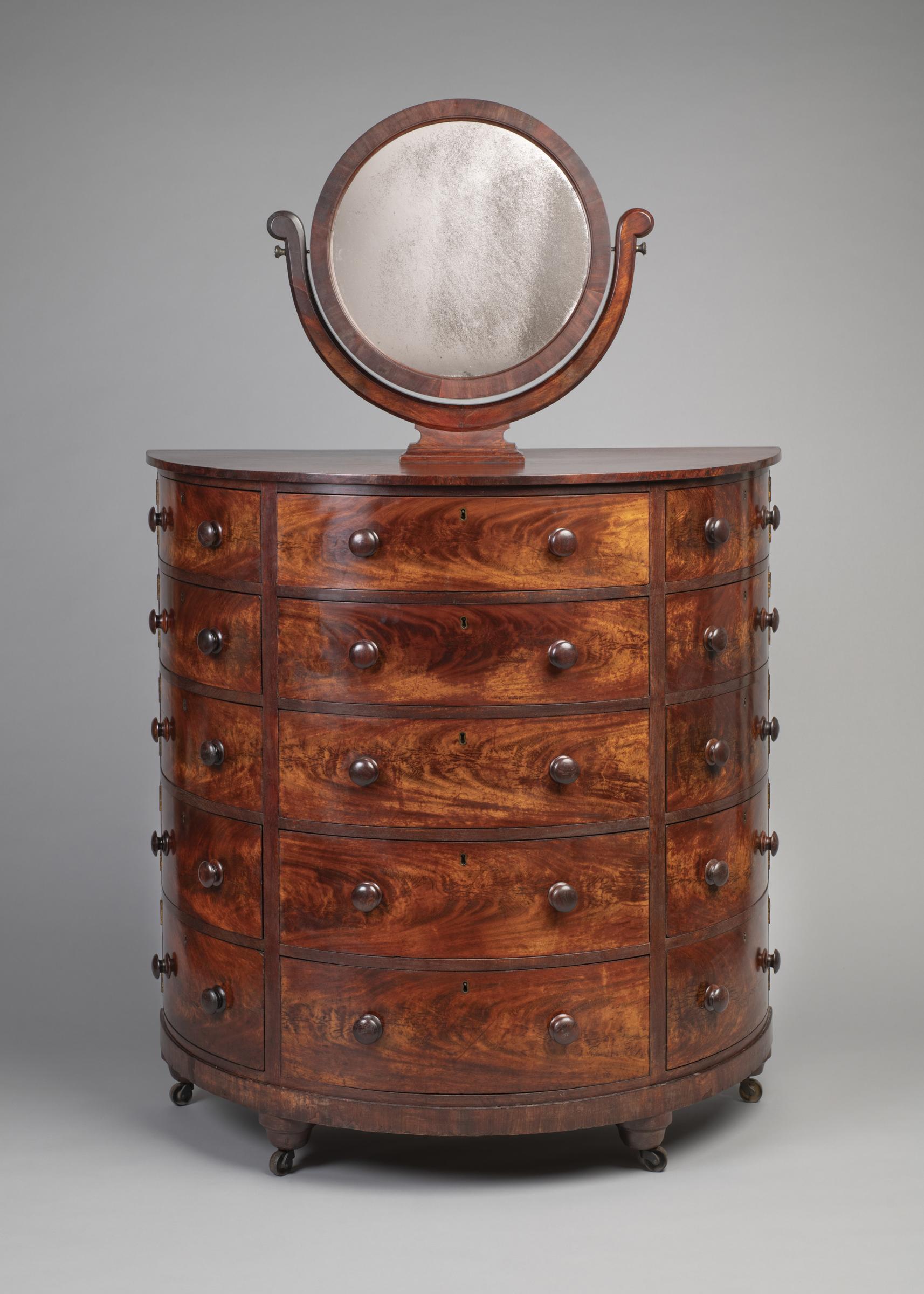 2023.0023.003 A, B Miniature chest of drawers, overall front