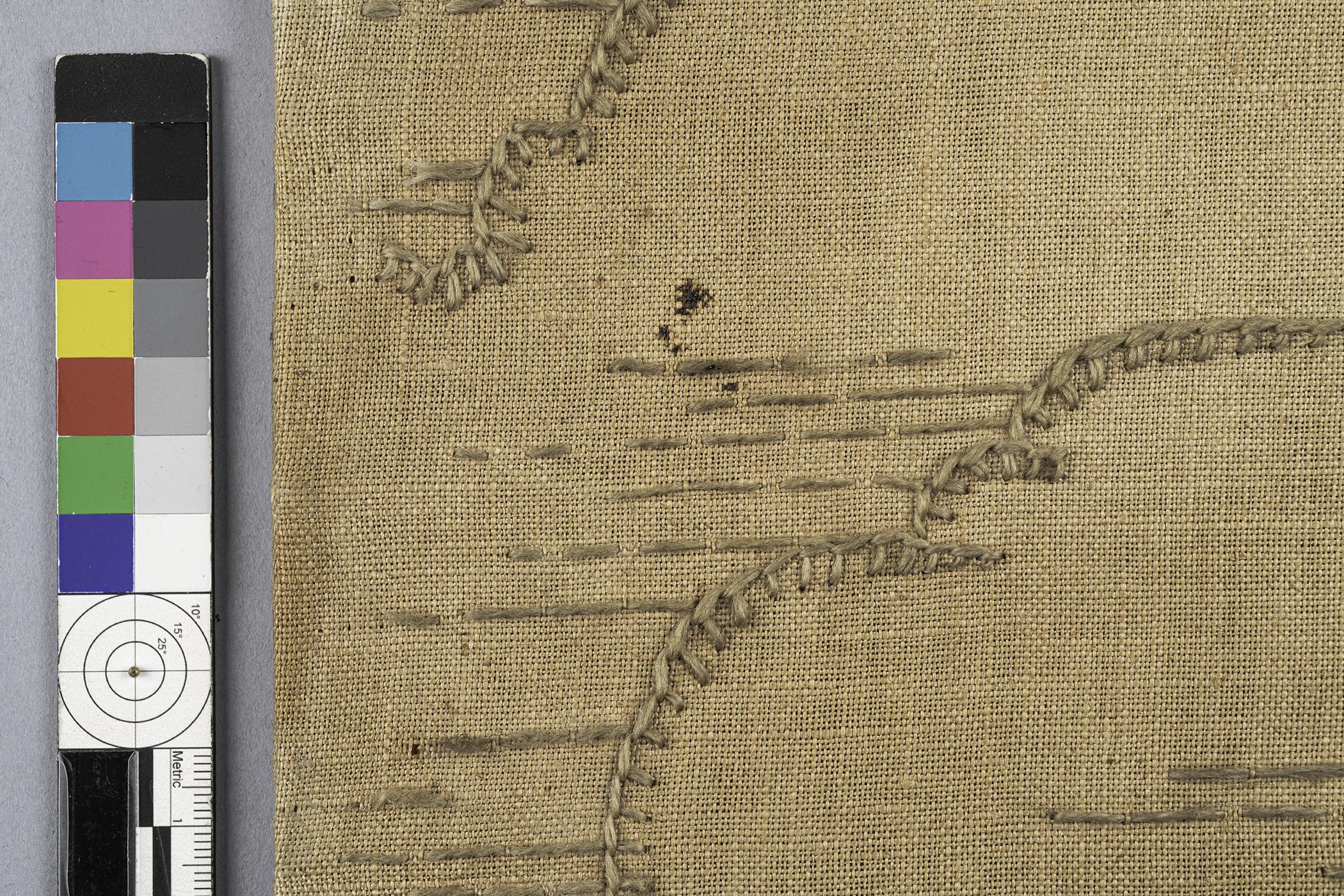 2024.0002 Needlework Picture, recto detail 1